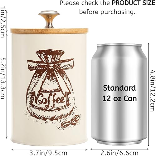 Miniatura 2 de Youeon Juego de recipientes pequeños para encimera de cocina, juego de recipientes de café de 25 onzas, recipiente de cocina vintage de metal,