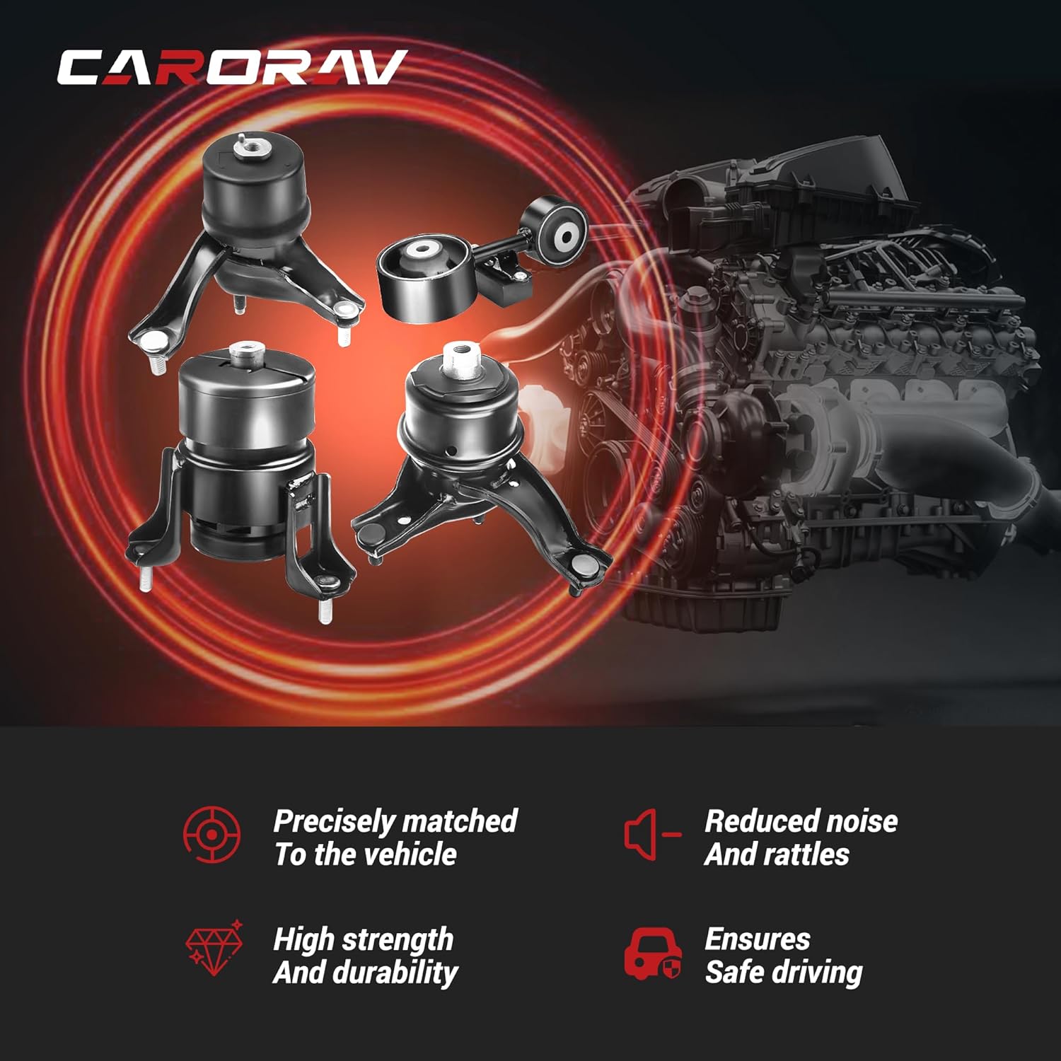 Engine Motor Mount, Compatible with 20072011 Toyota Camry 2.4L