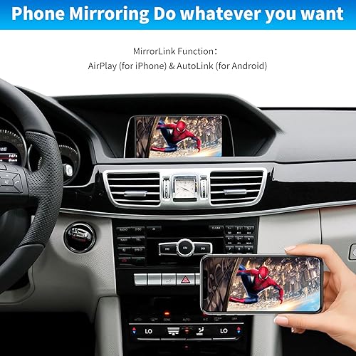 Miniatura 4 de Road Top Carplay inalámbrico Android Auto Retrofit Kit Decodificador para Mercedes Benz E Clase W212 E Coupé 2012-2015 Año NTG4.54.7, soporte