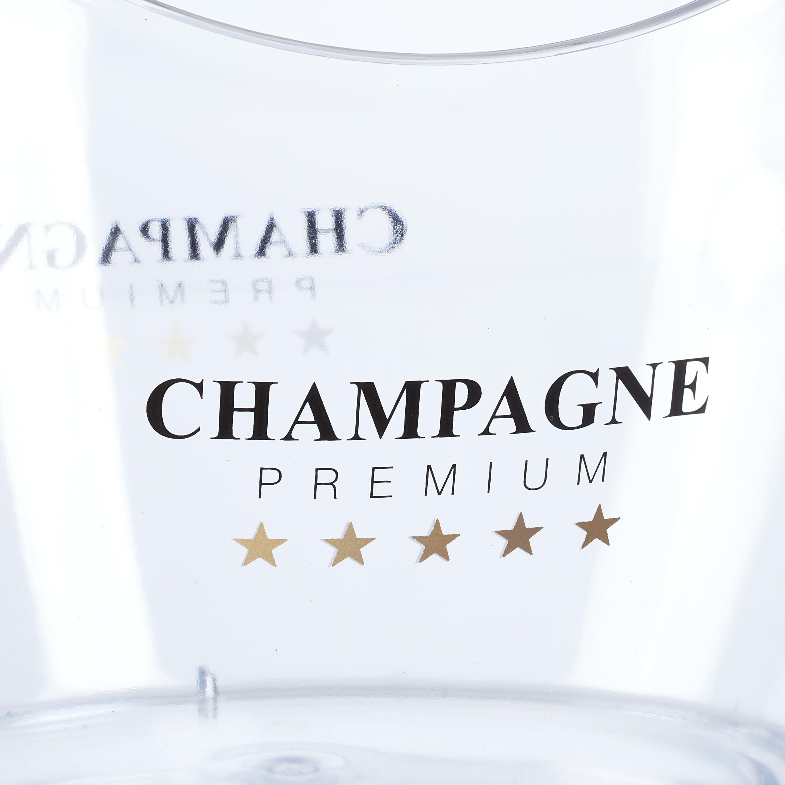Set de 4 cubiteras Relaxdays, recipiente con asas, 8 l, transparente | Enfriador de botellas para cava, champán y vino, de plástico