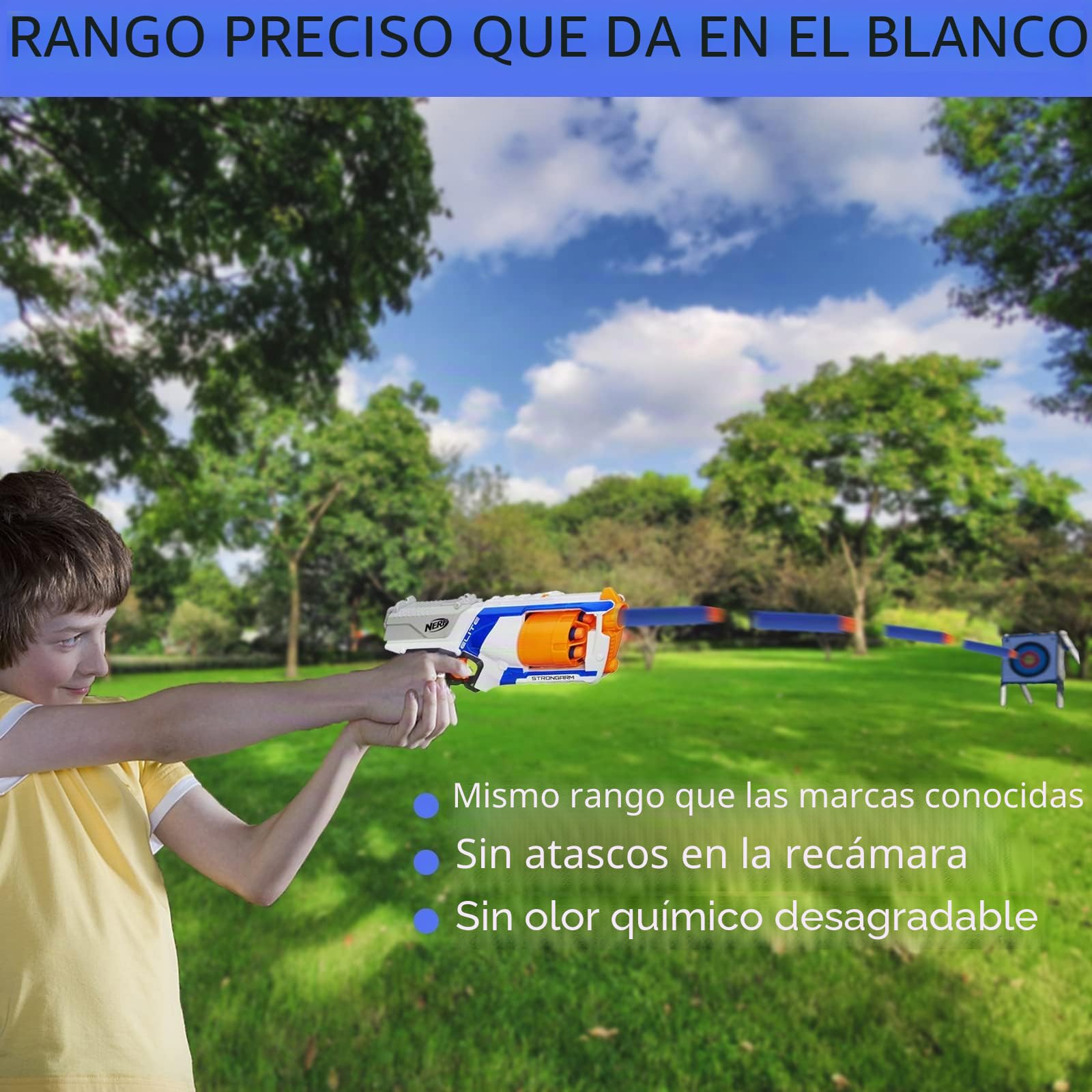 7.2cm Relleno Foam Darts Bullet,Munición de Espuma de Juguete,Paquete de Recarga de Balas,Dardos con Espuma de Recarga,para Nerf N-Strike Elite Series