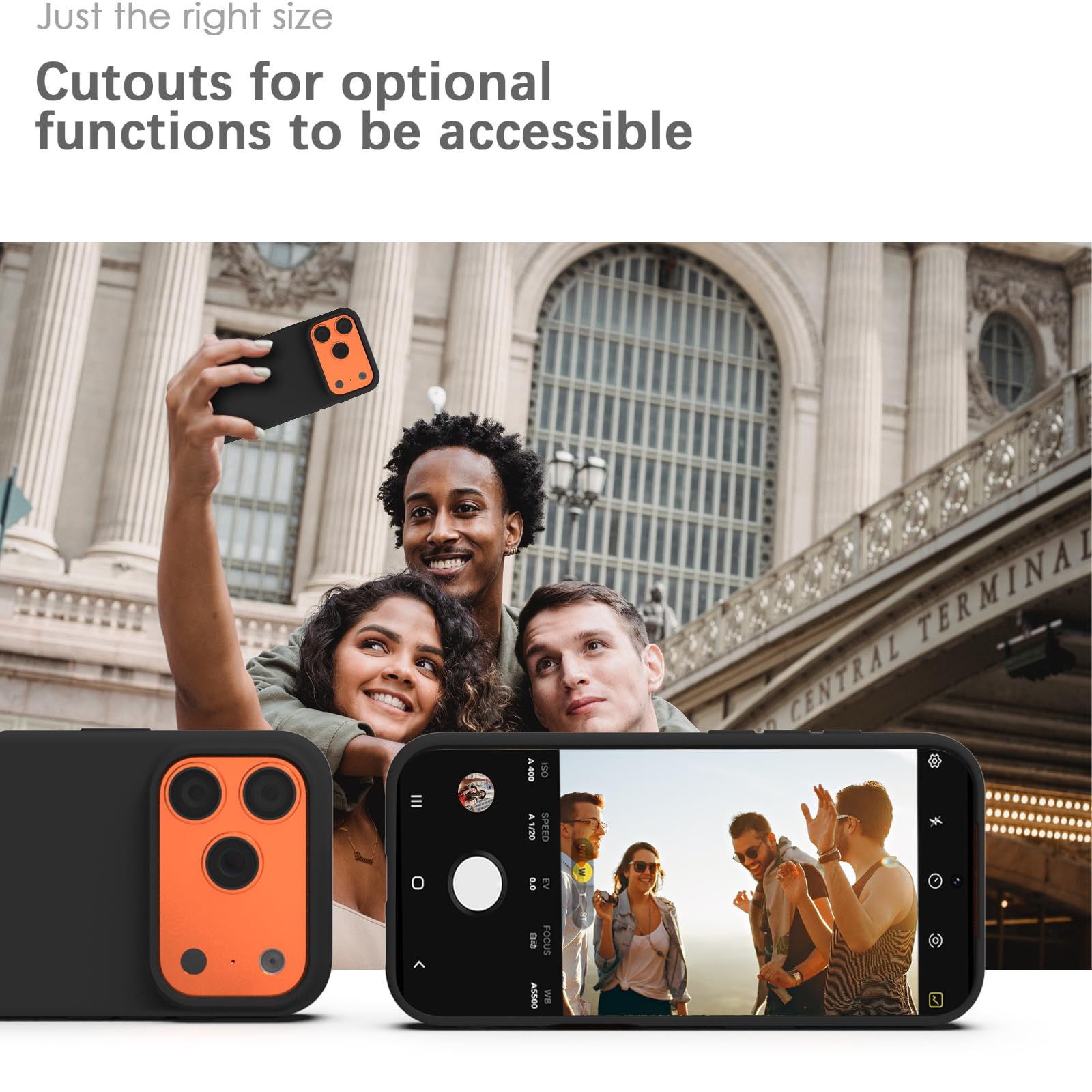 YATWIN Silicone Case for iPhone 17 Pro Max, Soft-Touch, Shockproof, DustProof, Antiskid Phone Cover for Apple iPhone 17 Pro Max - Black — Amazon image 6