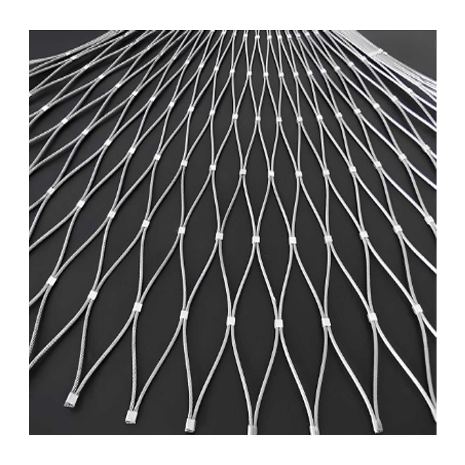 Filet de corde durable en acier inoxydable 304 pour aménager le balcon et le jardin