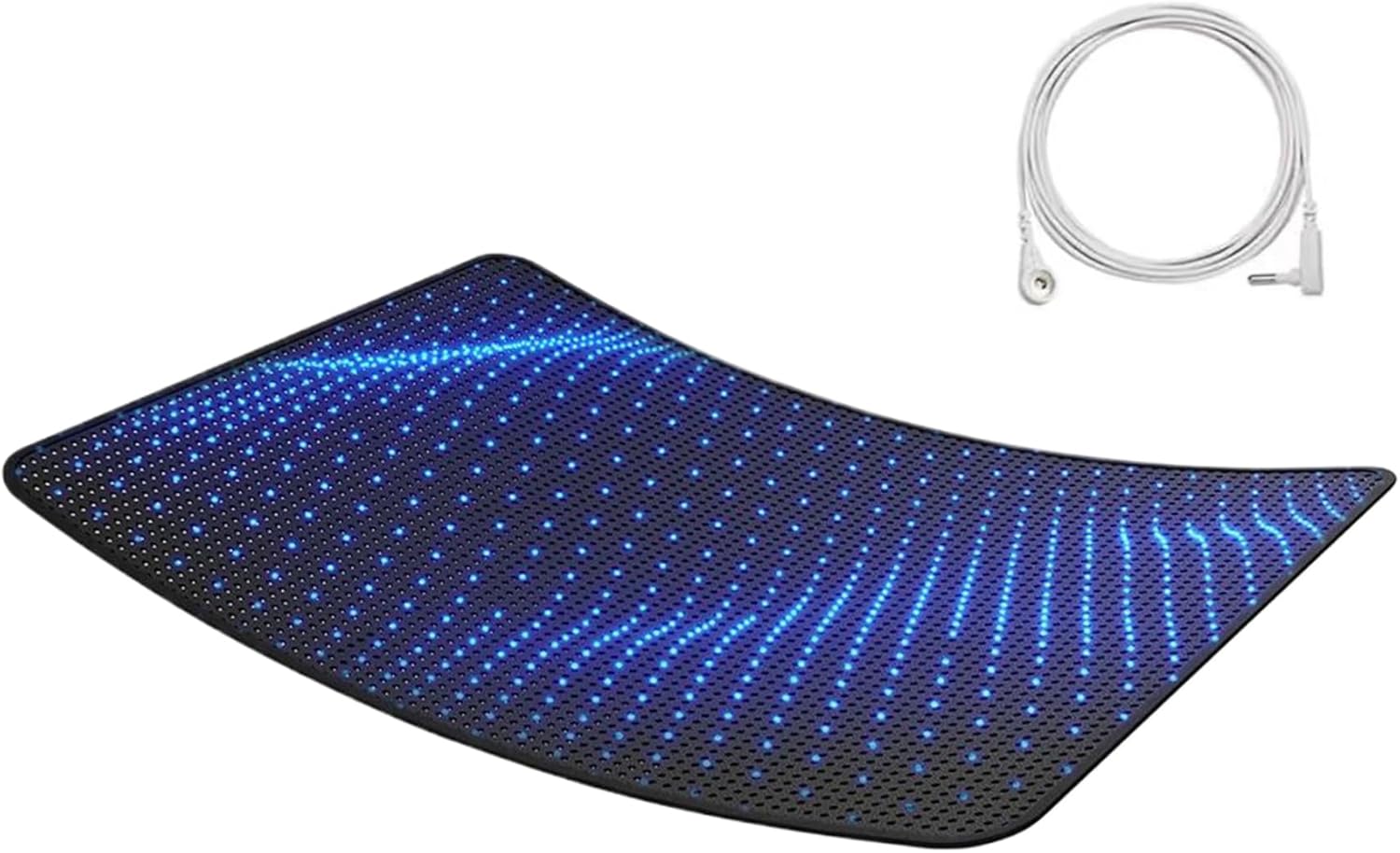 Grounding Mat for Bed 27x52in PU Grounding Sheets with 15ft Wire Breathable Black Pad with Fixing Strap for Better Sleep, Stress Relief ...