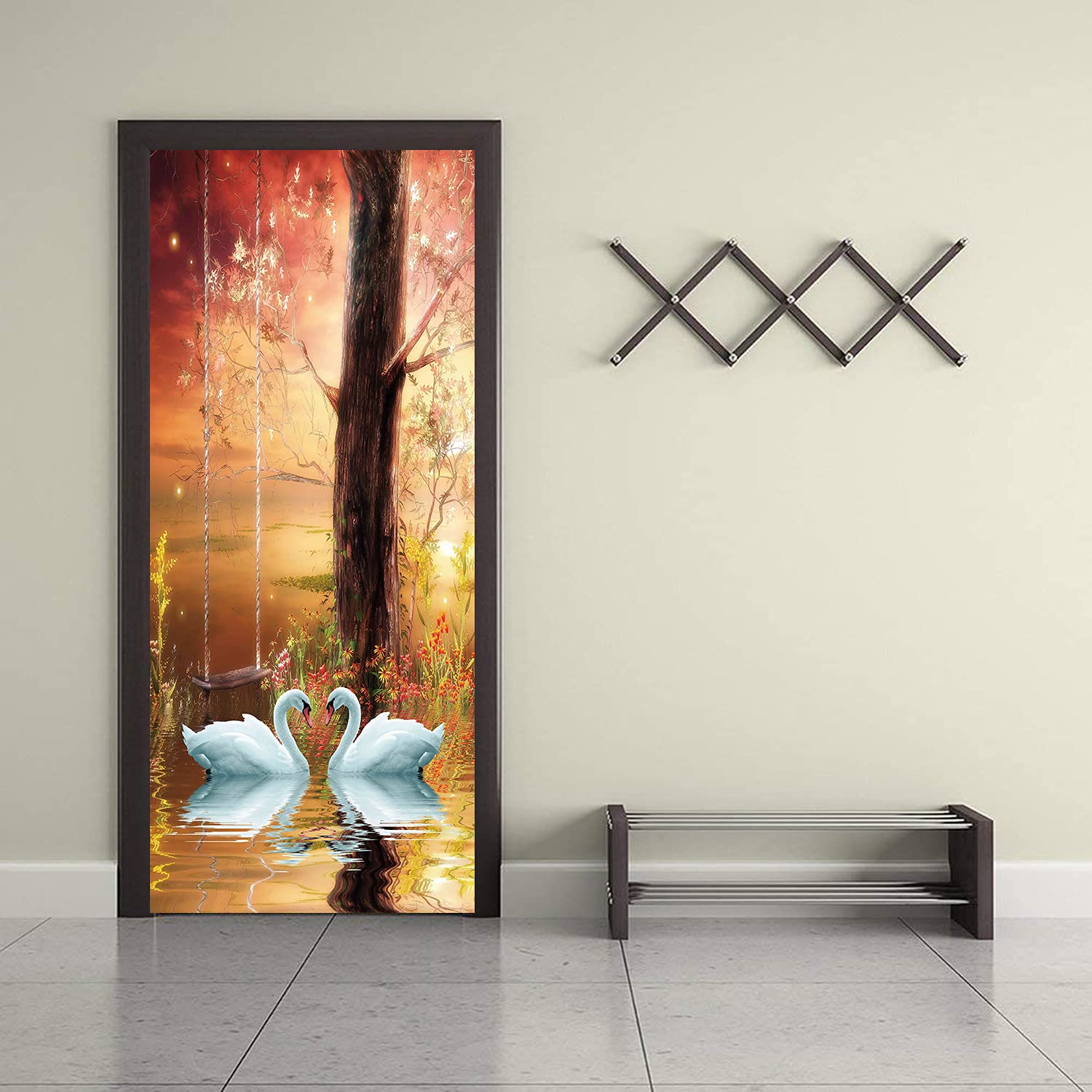SCPmarts Create Your Desire Door Wallpaper Waterfall Nature Self-Adhesive Door Wallpaper (76 cm x 198 cm) (B093ZLLDJK) Amazon Price History, Amazon Price Tracker