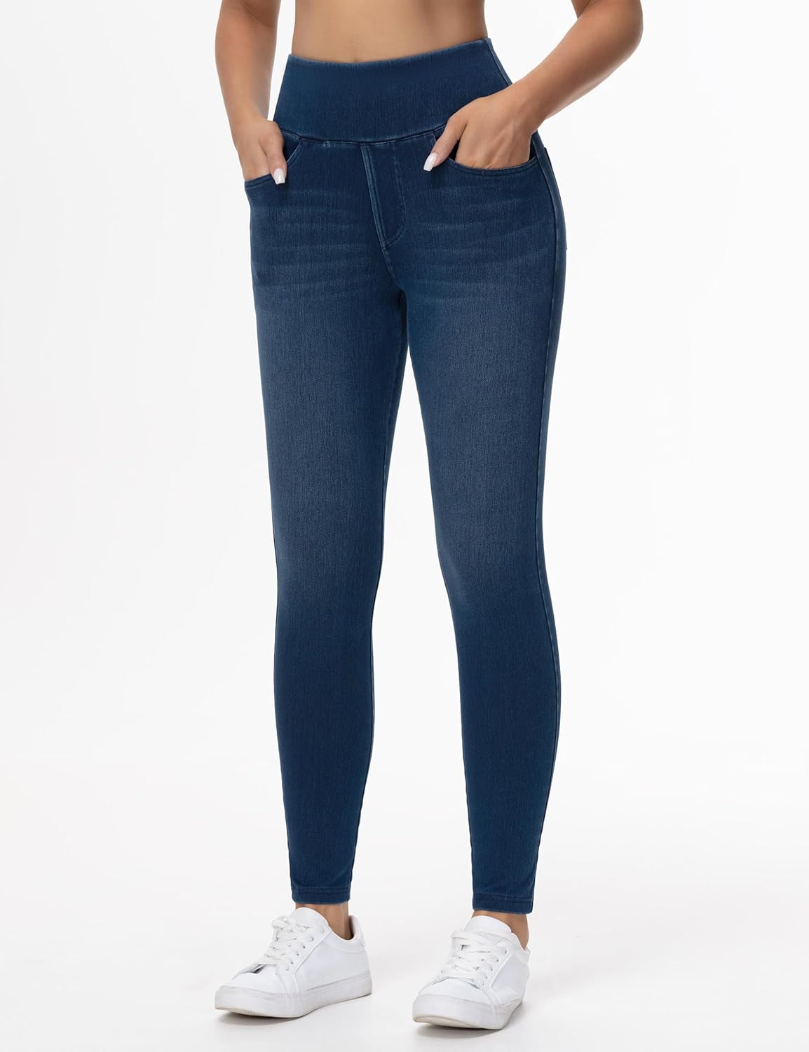 Dragon Fit Women's Stretchy Jeggings with Pockets High Waisted Skinny Jeans Pants Tummy Control Jean Leggings - Image 7