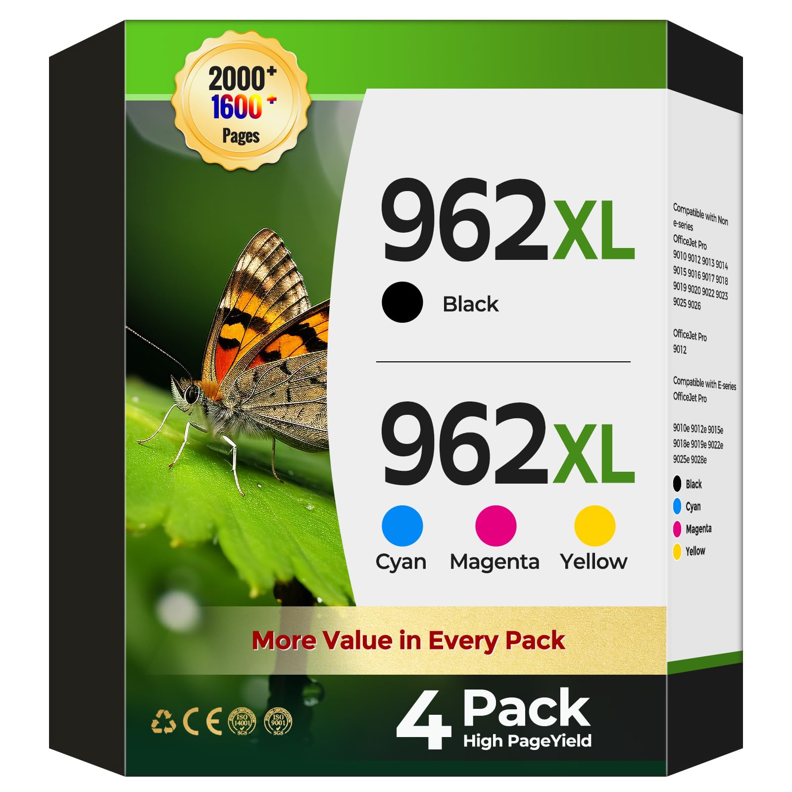 Photo 1 of Cydenul 962XL Ink Cartridges 4-Pack