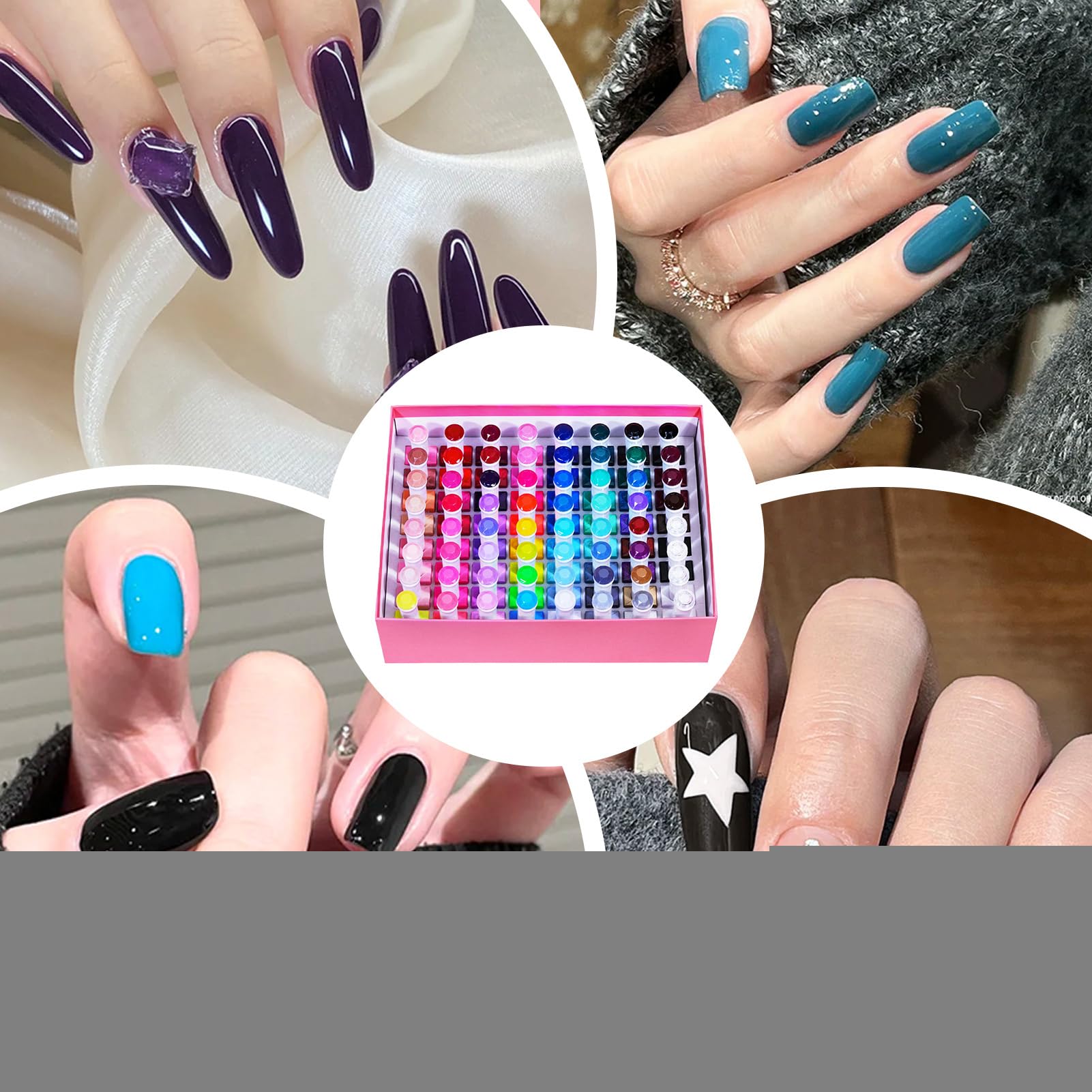 Kit De Esmalte De Gel 60 Colores De Larga Duración Y Secado Rápido