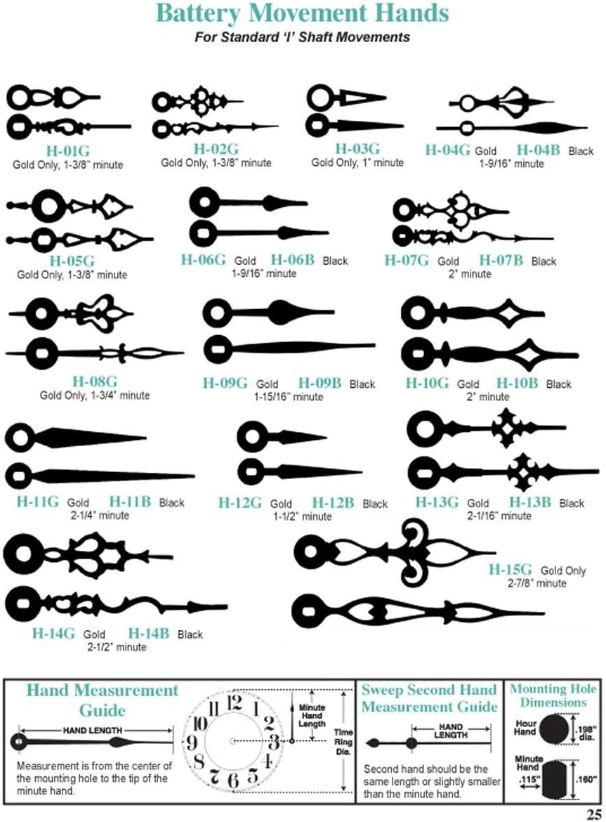Takane Thin Mini Pendulum Movement - Clock Repair Kit - Choose a Size