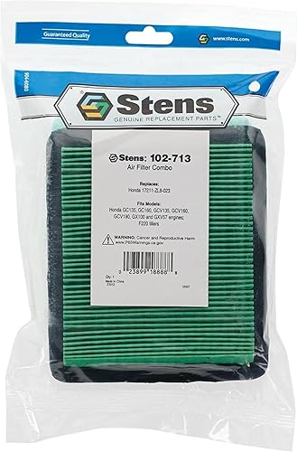 Miniatura 5 de Stens Nuevo combo de filtro de aire 102-713 compatible con motores Honda GC135, GC160, GCV135, GCV160, GCV190, GX100 y GXV57, F220 tillers, Bomag