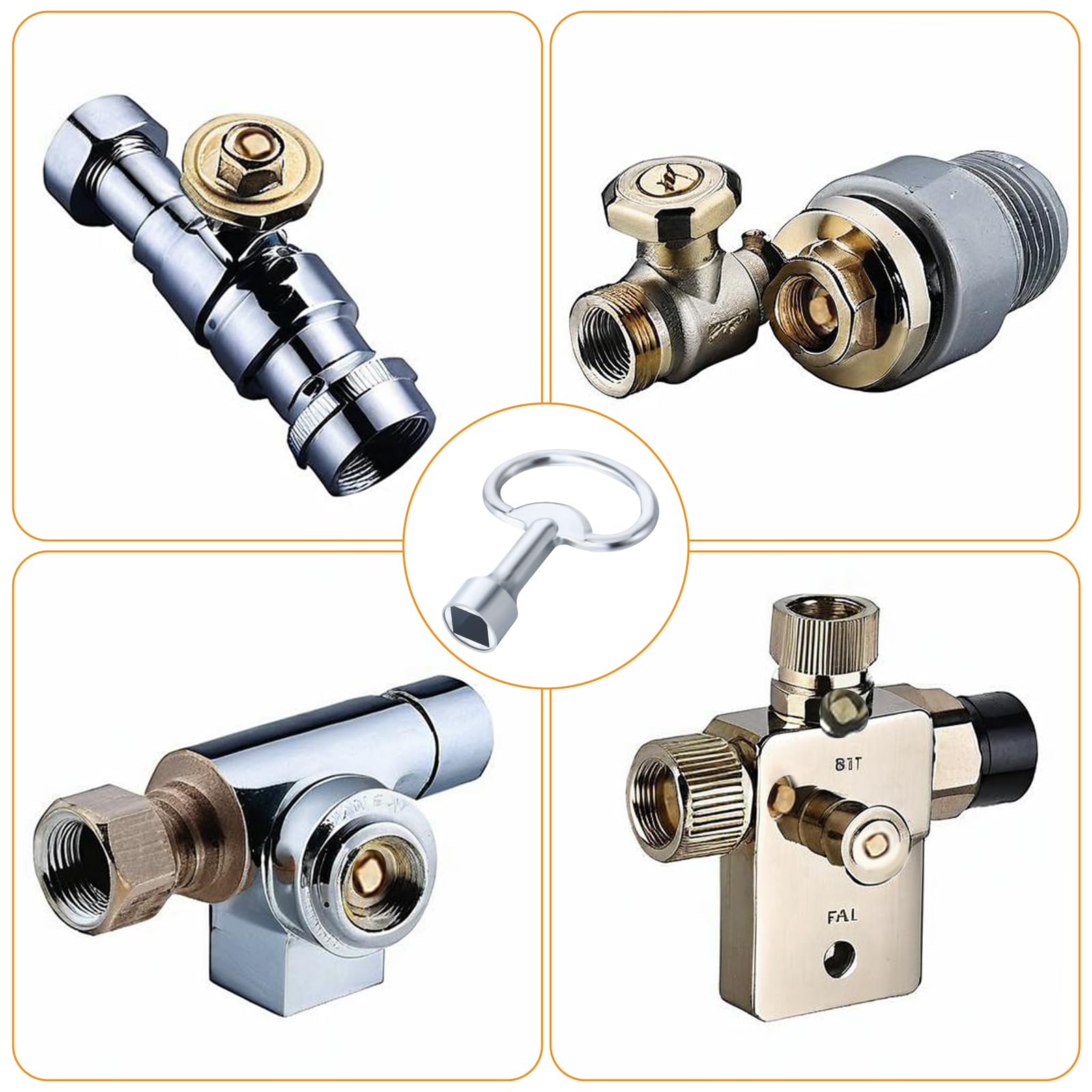 simarro 2 sztuki uniwersalne klucze czworokątne, klucze nasadowe, metalowe trójkąty, klucz do baterii 8mm, klucz odpowietrzający do grzejników, kosza na śmieci, windy, skrzynki elektrycznej, gazu
