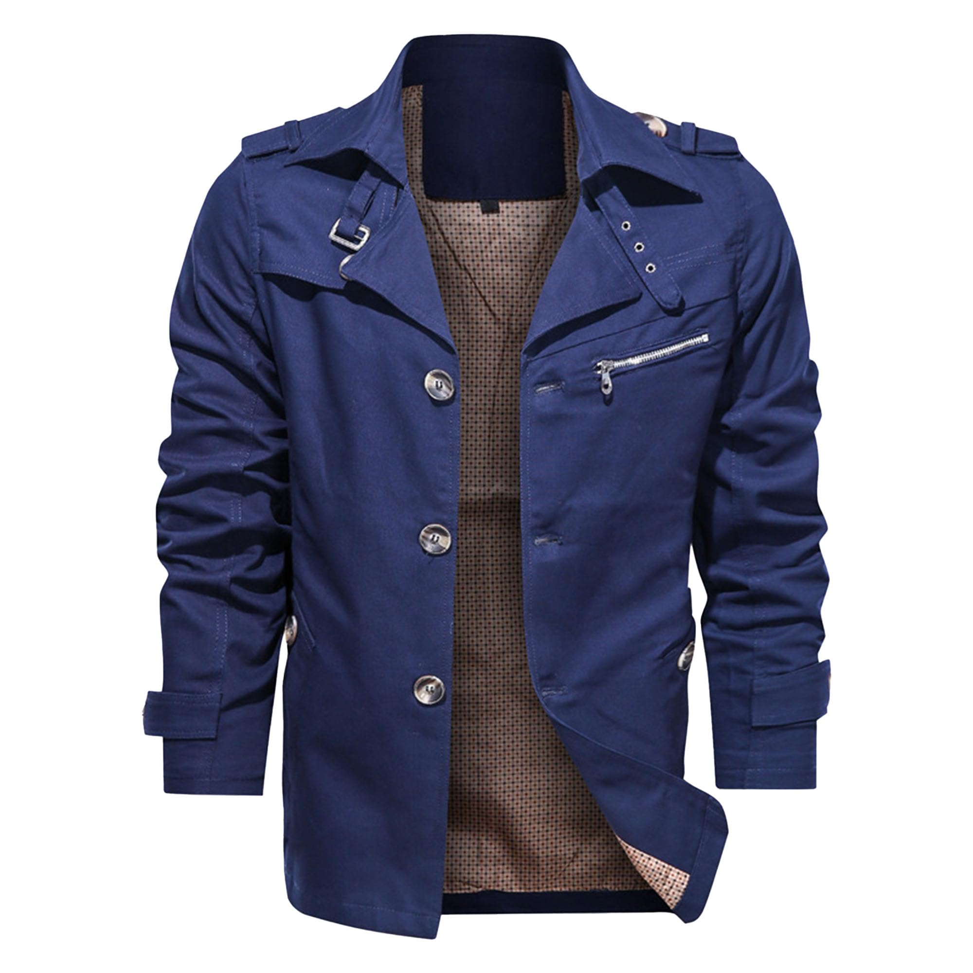 Veste velours côtelé de baseball en daim zippée de qualité - 8