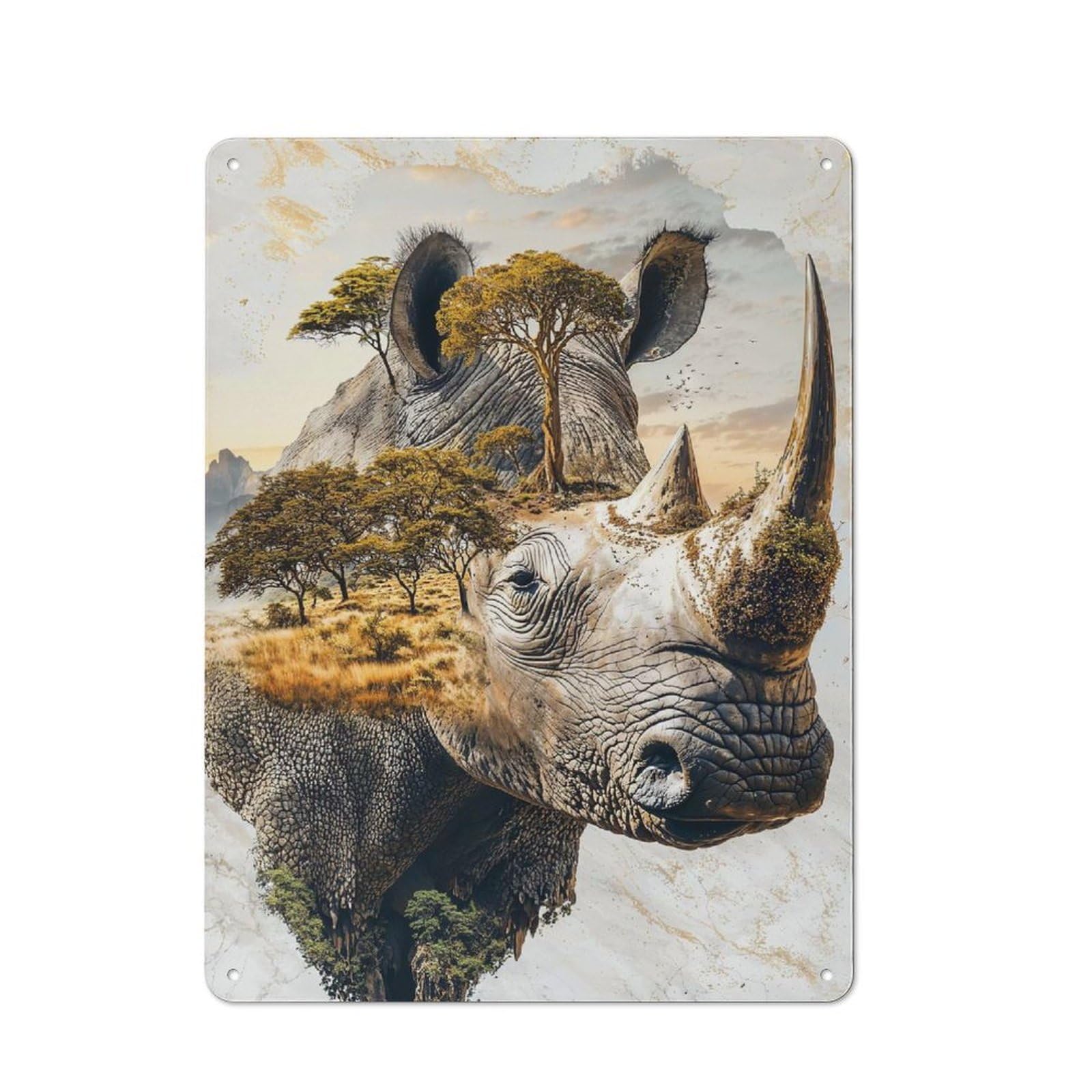 Junmoney Regal Majesty Of Nature Metal Wall Sign 40X30cm Featuring For Living Room Wall, For Decorating Living Rooms And Feature Walls