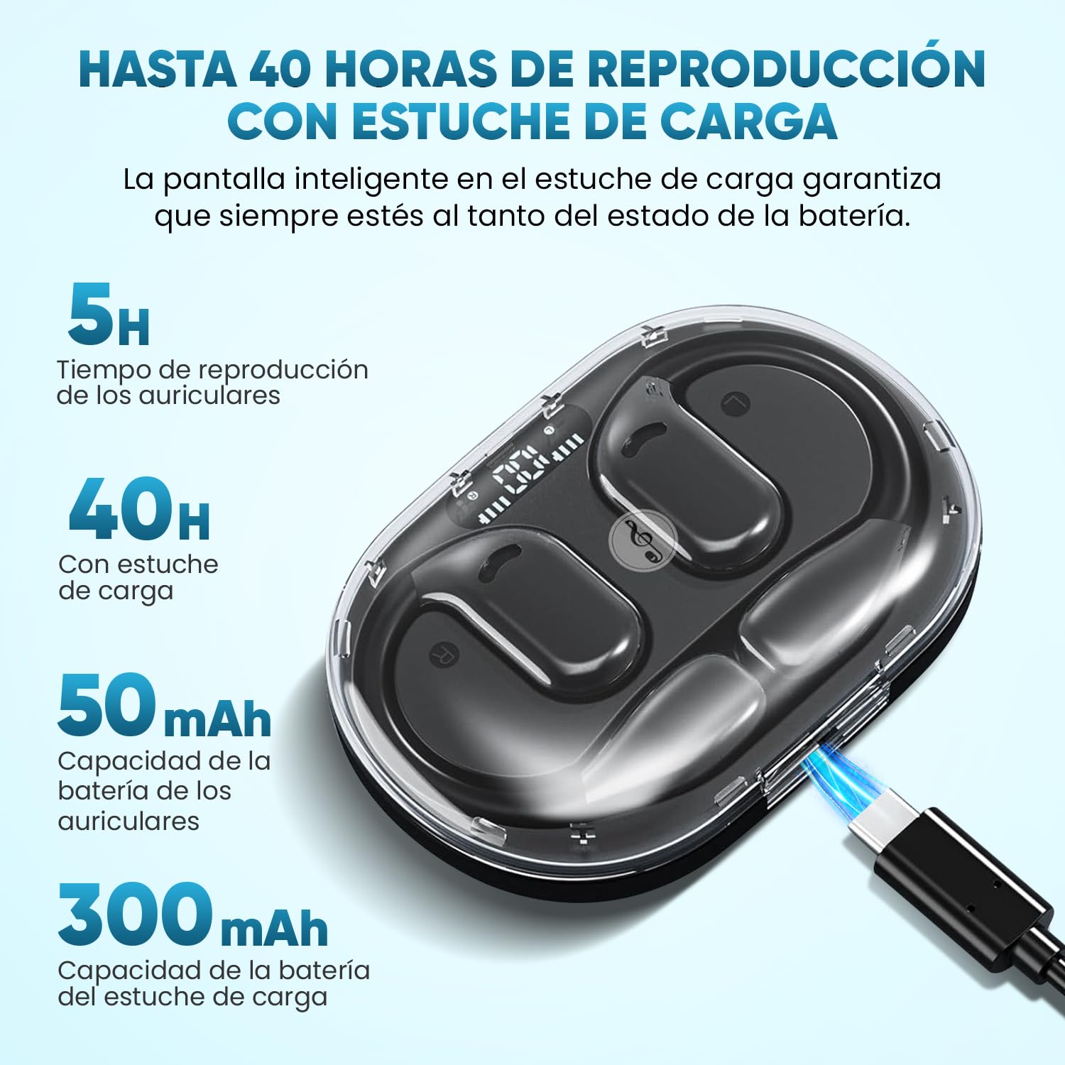 Auriculares Traductores Inteligentes en Tiempo Real, 3 en 1 con Asistente de Reuniones, Traducción de Voz y Texto en 150 Idiomas, Bluetooth 5.4 con Estuche de Carga–Viajes, Negocios y Entretenimiento