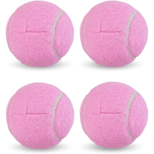 LITIAN 4 Pack Pre-Cut Tennis Balls for Walkers – Heavy Duty Glide Balls with Felt Pads for Walkers & Furniture Legs, Floor Protection, Tennis-Themed Party Decor