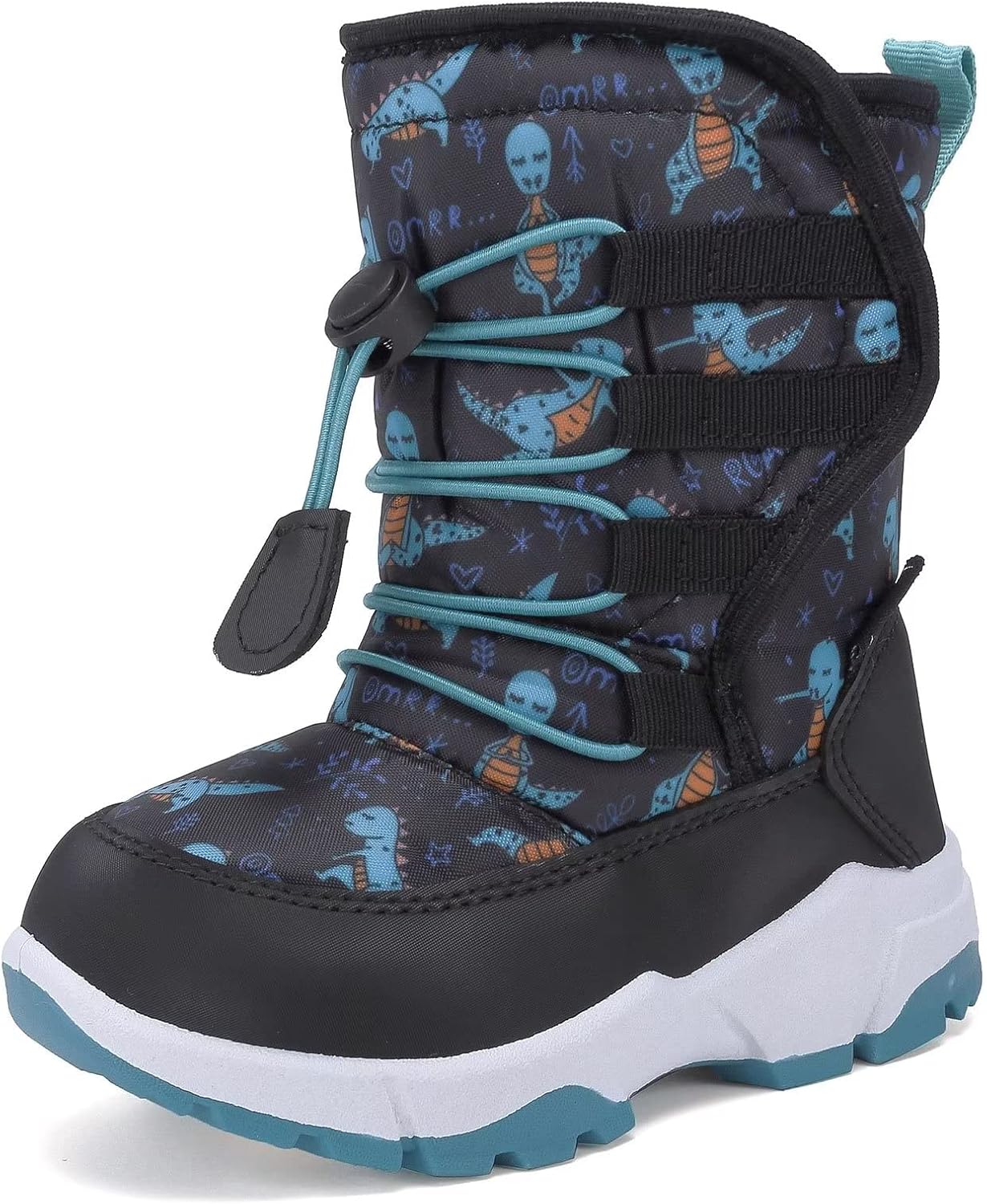 CIOR Winter Snow Boots for Boy and Girl Outdoor Waterproof with Fur Lined(Toddler/Little Kids)