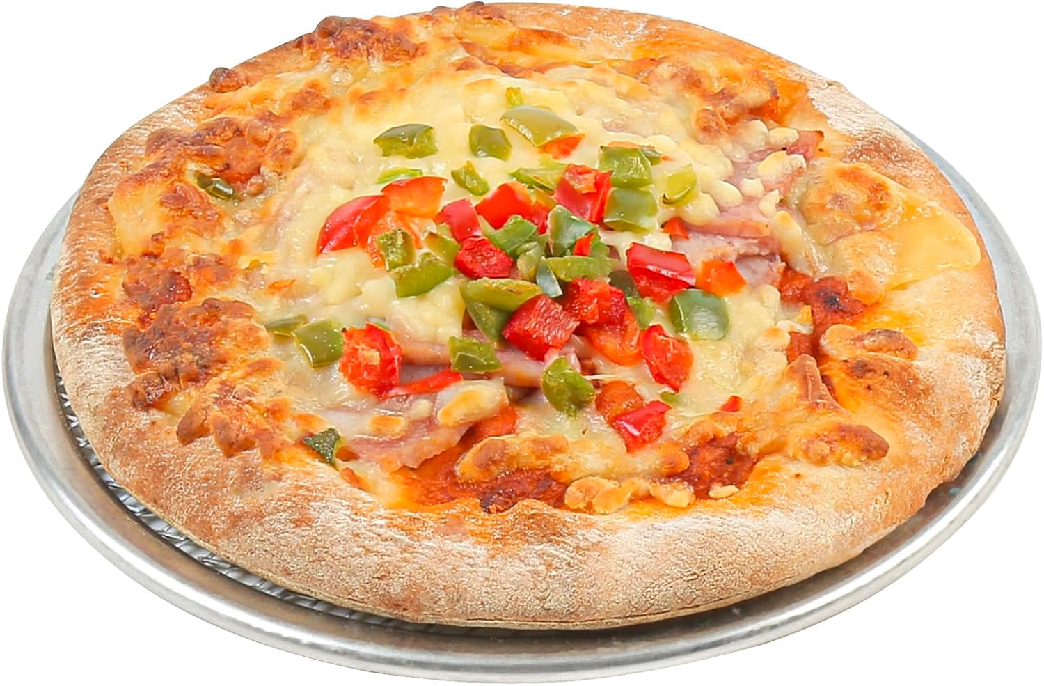 Restaurantware 7 Inch Aluminum Pizza Screen Pack of 144 Mesh Baking Tool For Crispy Crust, Lightweight Stackable Seamless Rim Rust-Resistant Baking Screen, Reusable for Pizzerias, Home Oven Use