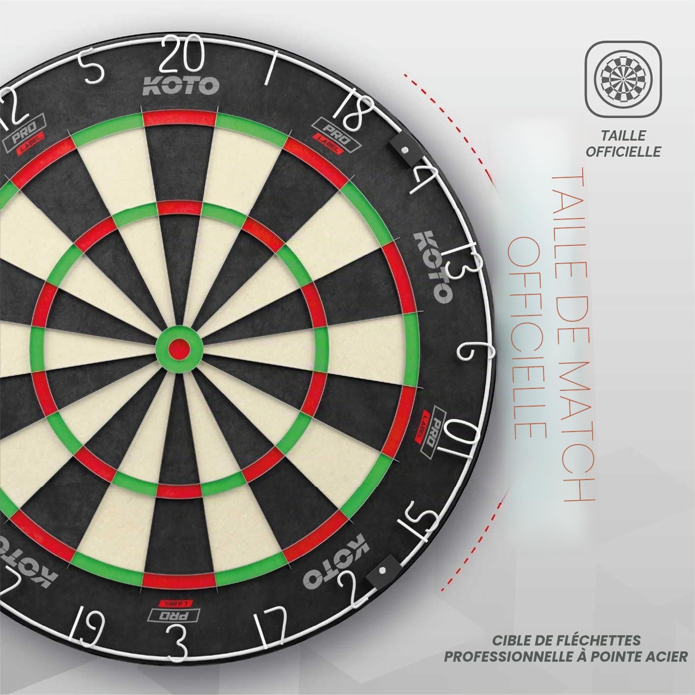 Cible KOTO King Pro Format Officiel de Tournoi Câblage Fin