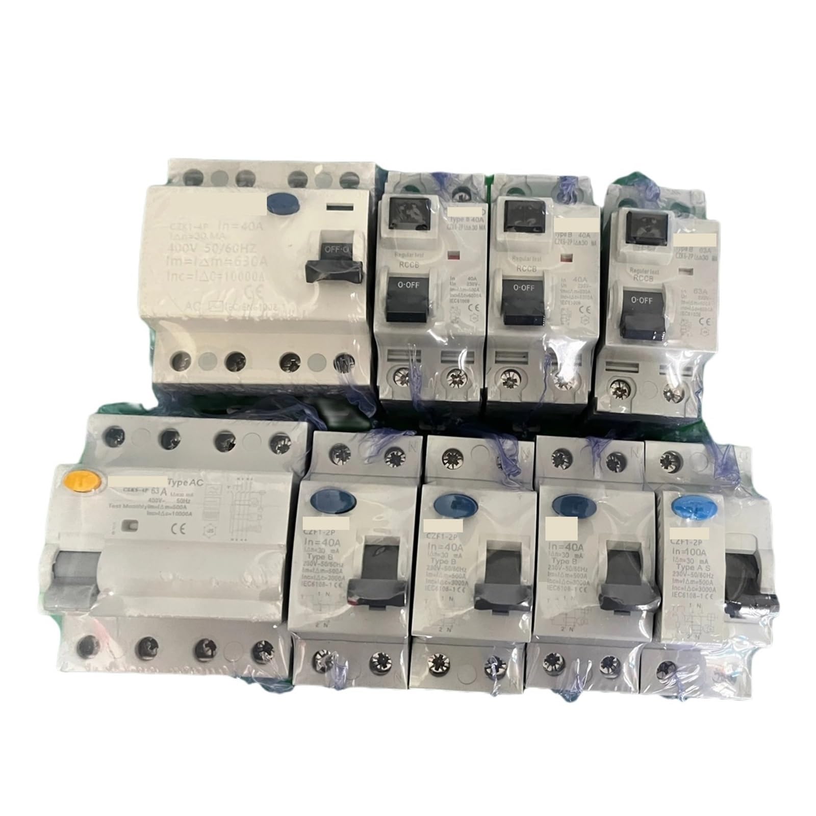 RCCB Type B disjoncteur différentiel protection fuite courant 4P 300mA