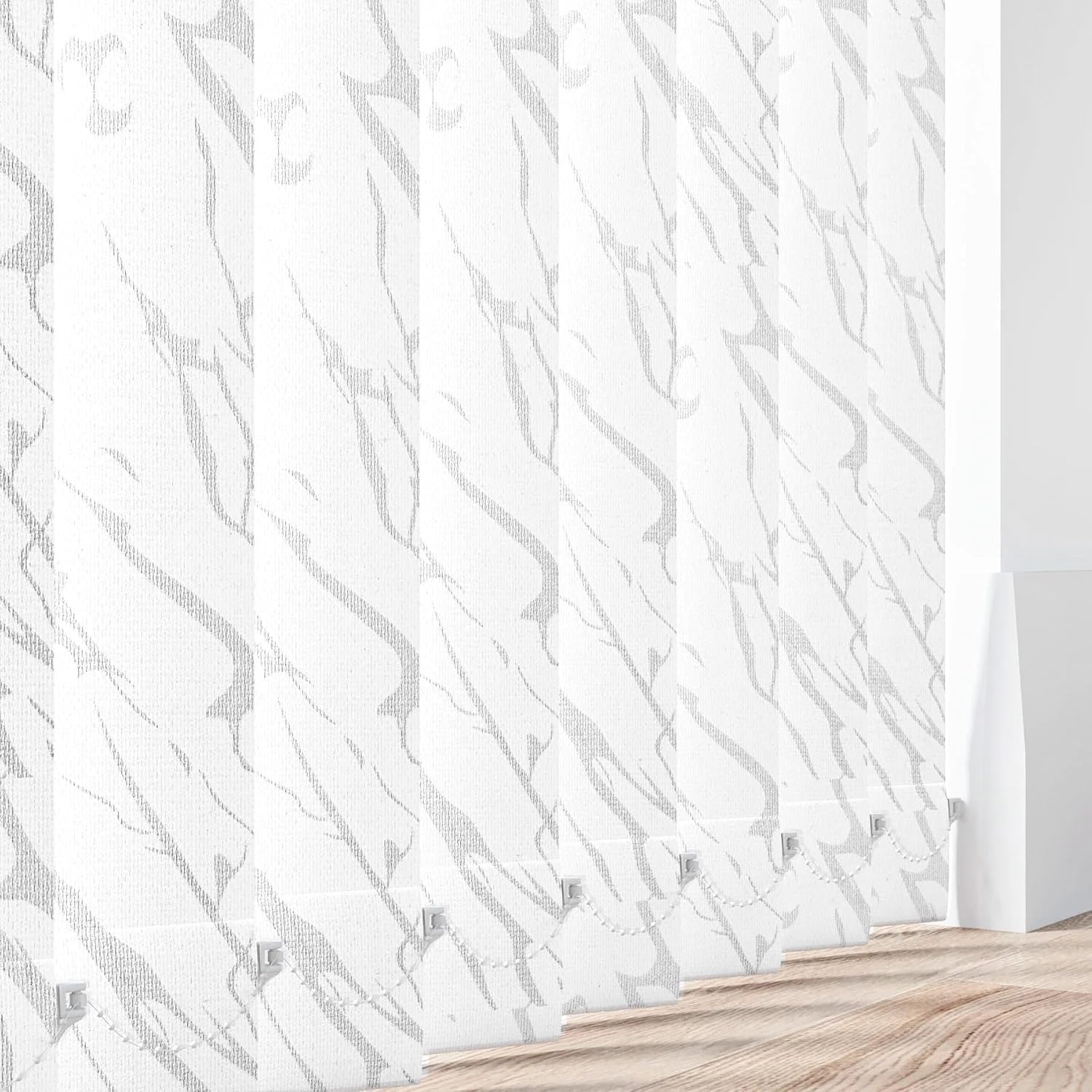 A.w Fiesta White Made To Measure Blackout Vertical Blind Slats 89Mm (3.5") Pvc | Waterproof Replacement Louvres Up To 250Cm With Hidden Weights | Wipeable Window Replacement Louvres