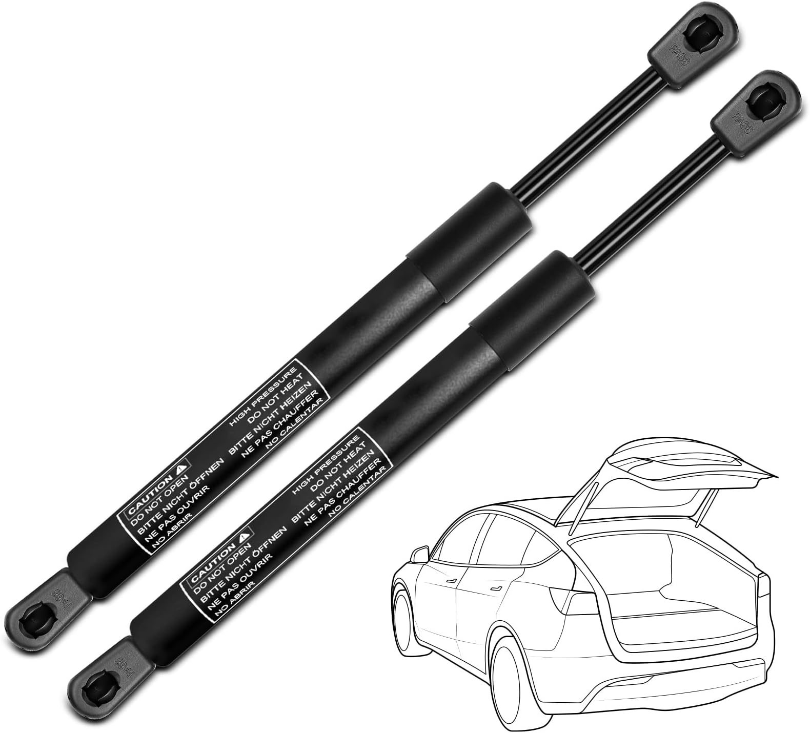 Set of 2 Tailgate Trunk Lid Lift Support Replacement for Ford Expedition 2003-2017 Sport Utility Liftgate Shock Struts