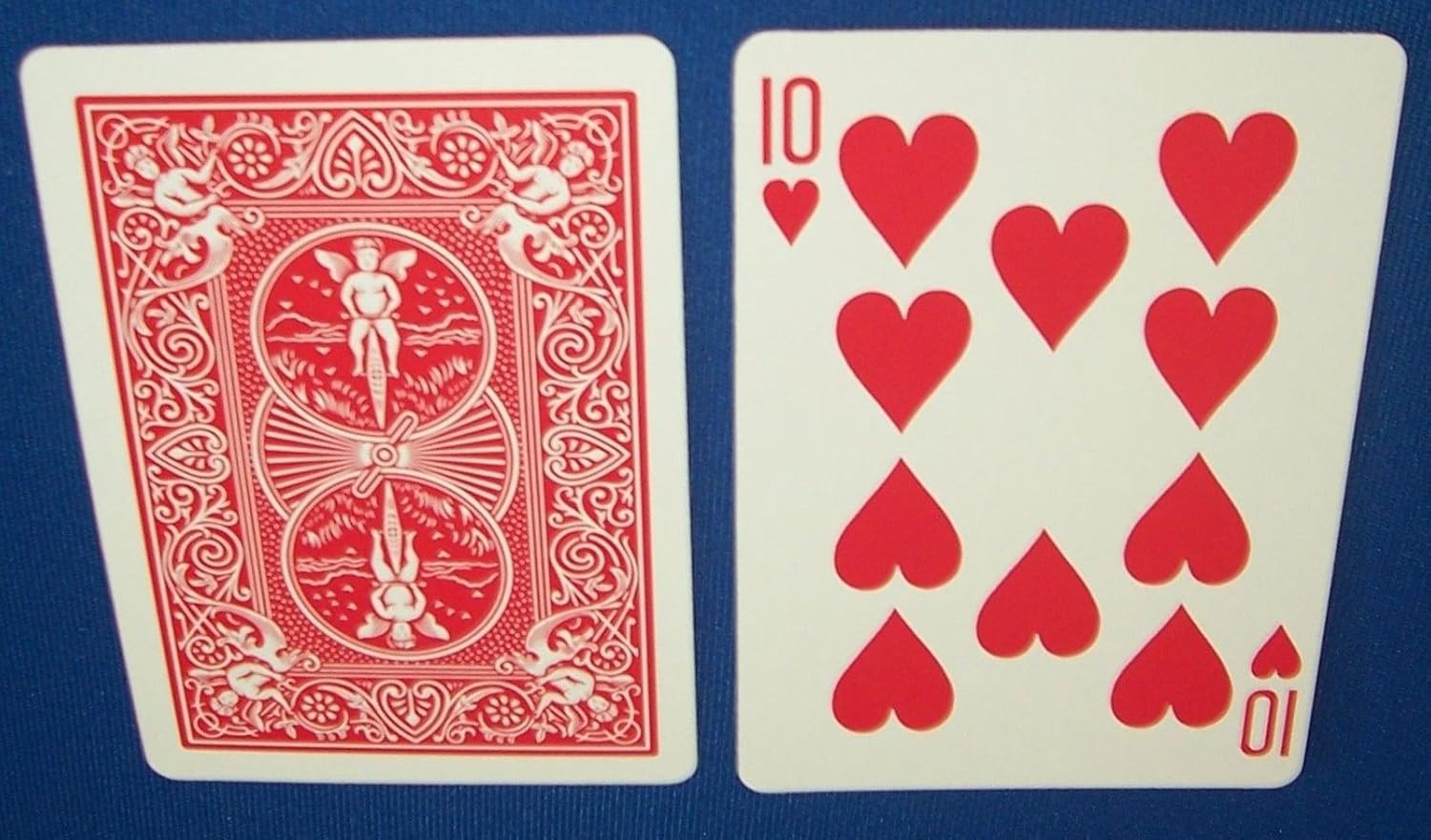 Red Back Bicycle Playing Card Force Deck (Hearts, 10)