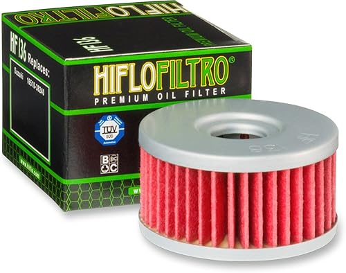 HiFloFiltro Filtro de aceite HF136 Premium, Individual