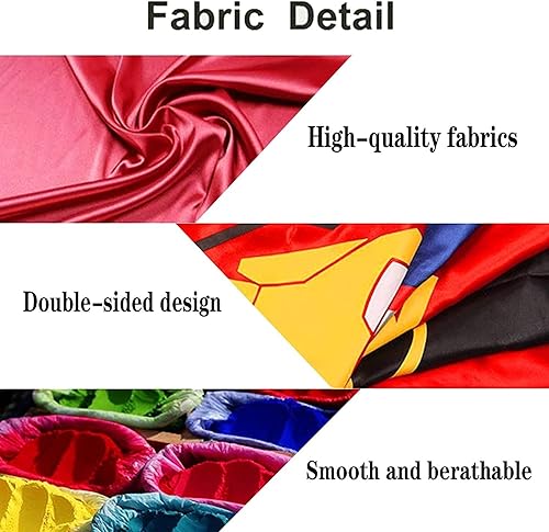 Miniatura 7 de Capas de superhéroe para niños, disfraces de Halloween y disfraces, capas de juguetes de superhéroes de 4 a 10 años para regalos de fiesta de