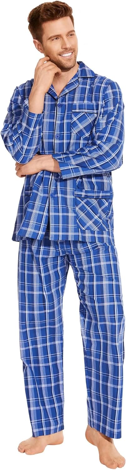 amaxer cotton pajama set for men 100% cotton pajamas soft PJS - Image 5