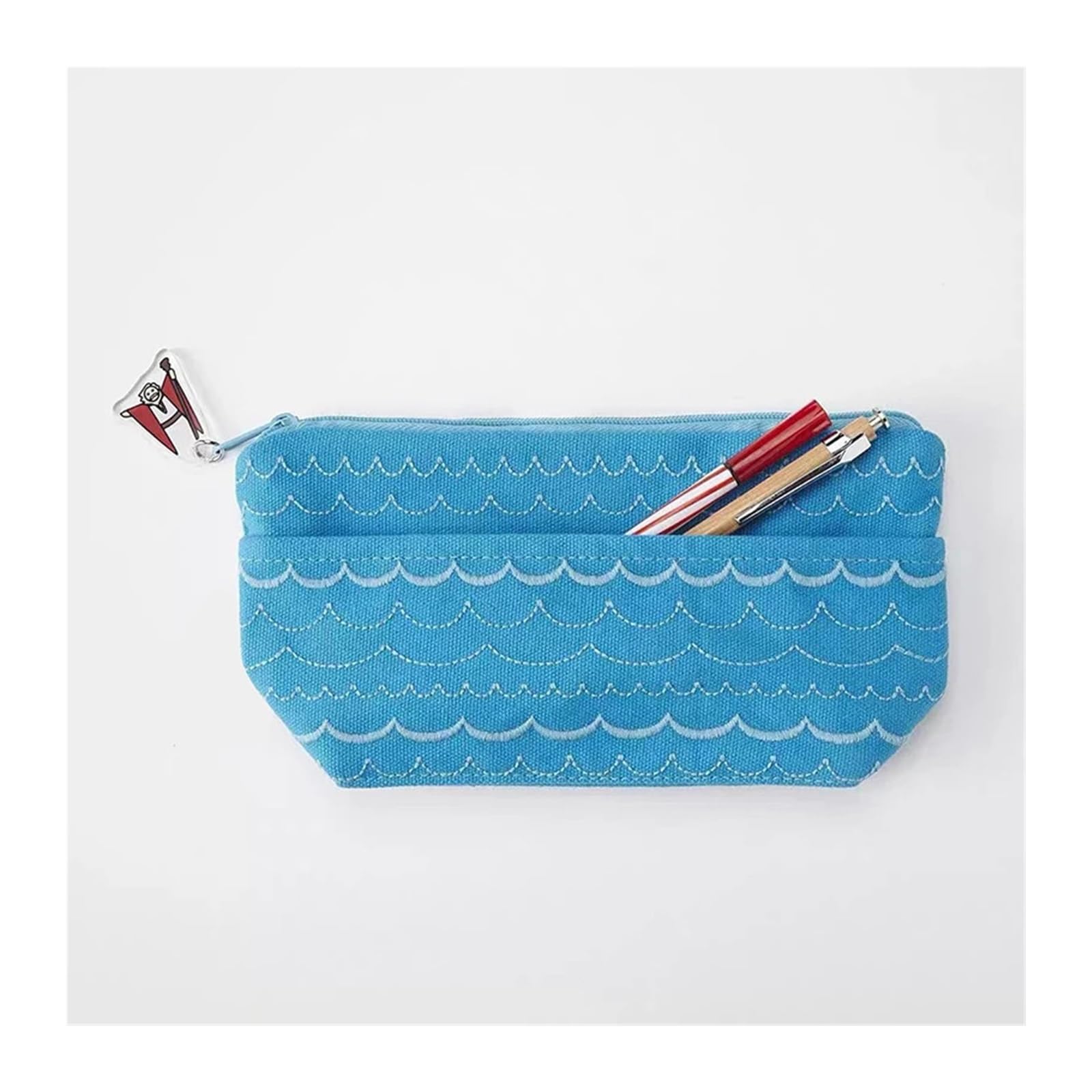 Astuccio Ocean for l'ufficio scolastico | Borsa for cartoni animati, grande capacità, portatile, multiuso, for cosmetici/cancelleria(Khaki)