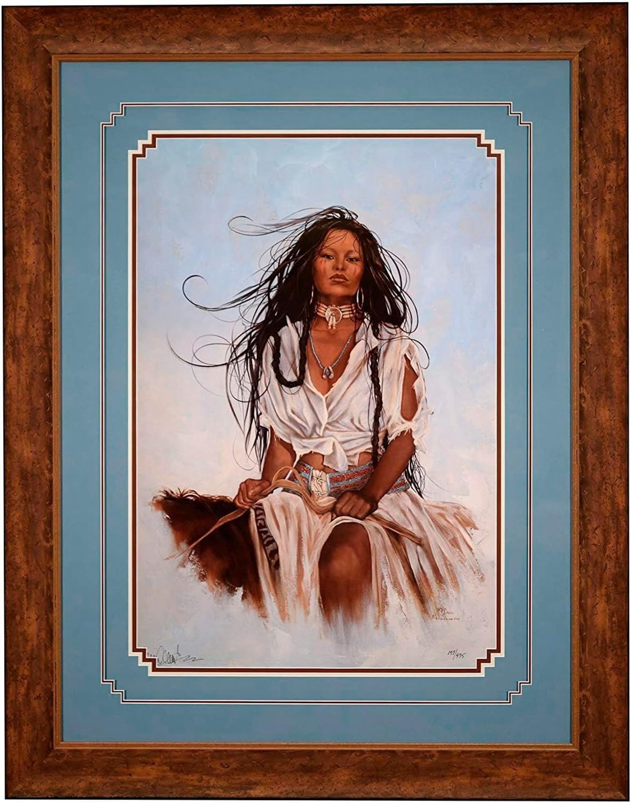 Penni Anne Cross Half Breed I Ach-hua-dlubh S/N LE Matted & Framed Native American Art