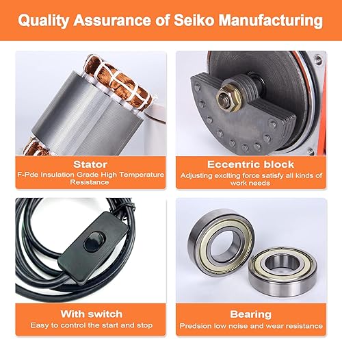 Miniatura 5 de Pequeña pantalla concreta del vibrador de la CA X07 que vibra la monofásico 110V 60HZ 30W para la mesa de la sacudida de la arena