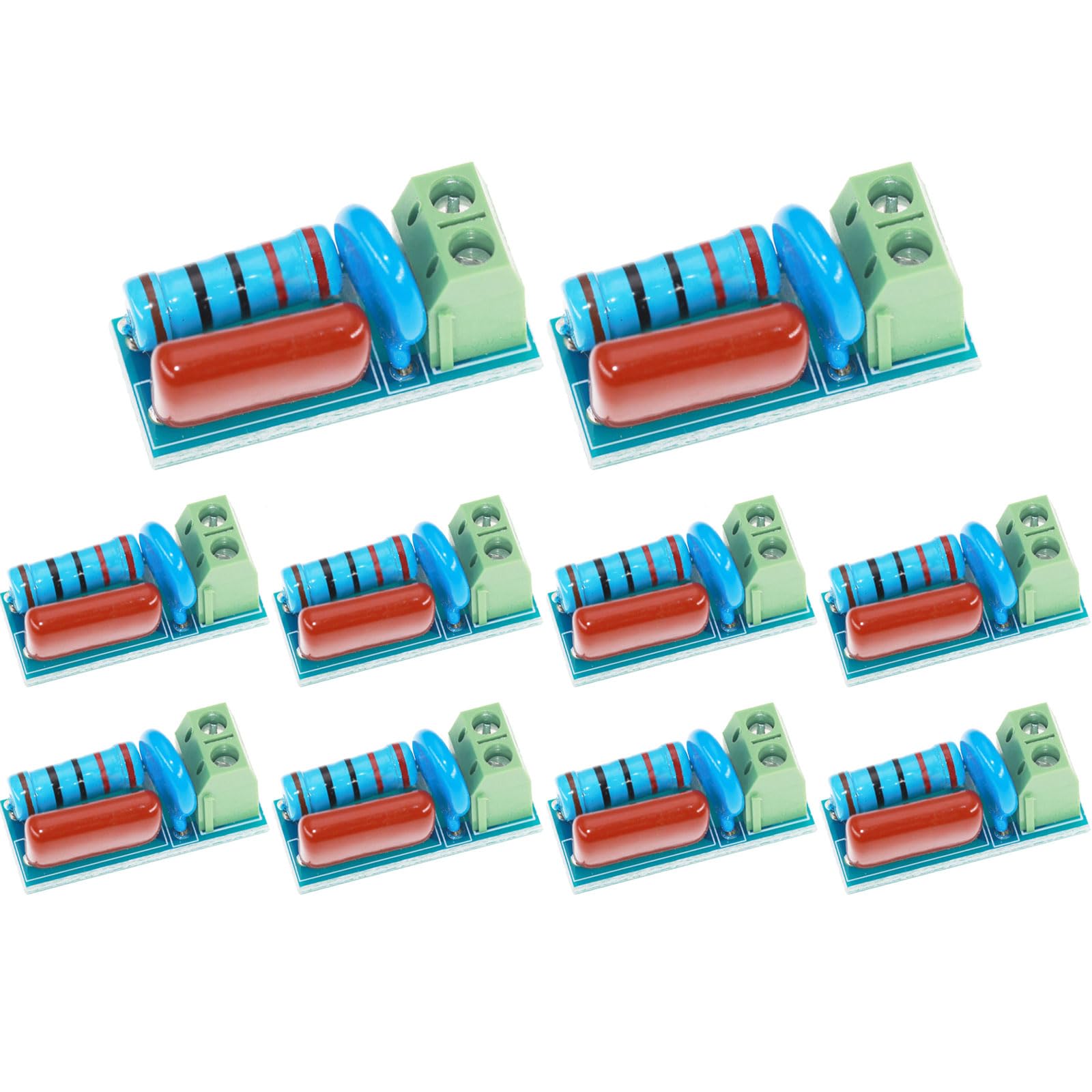 RC Snubber/Absorption Circuit Module 10Pcs Circuit Electromagnetic Anti-Interference Sensor for Protecting Relay Contacts Thyristors