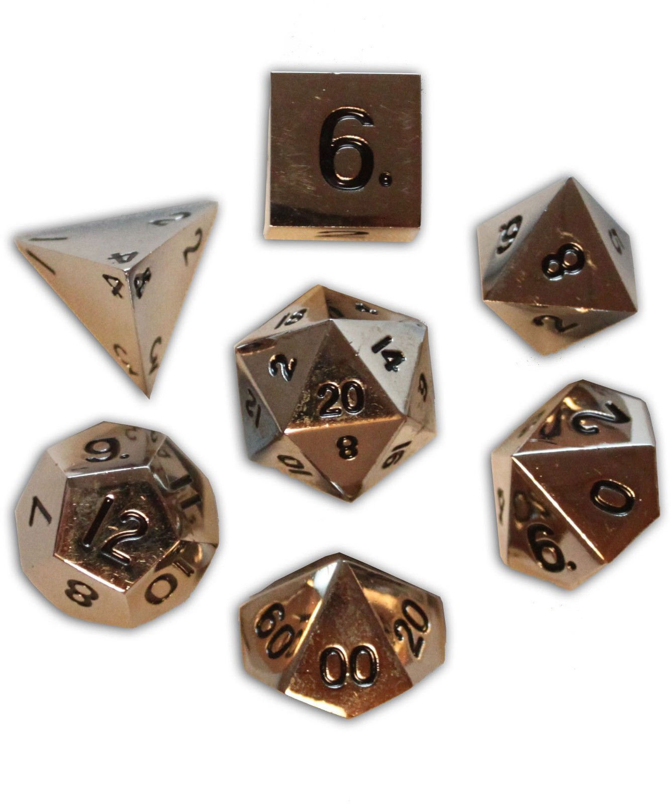 Norse FoundryNorse Foundry 7PC RPG Metal Dice Set - Chainmail Silver