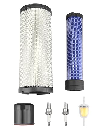 Air Filter Oil Fuel Filter Spark Plug Replacement Parts Tune Up Maintenance Service Kit Fit for John Deere Z930M Z930R Z950R Zero Turn Replace 92070-2112 M131802 M131803 AM105172 AM101126