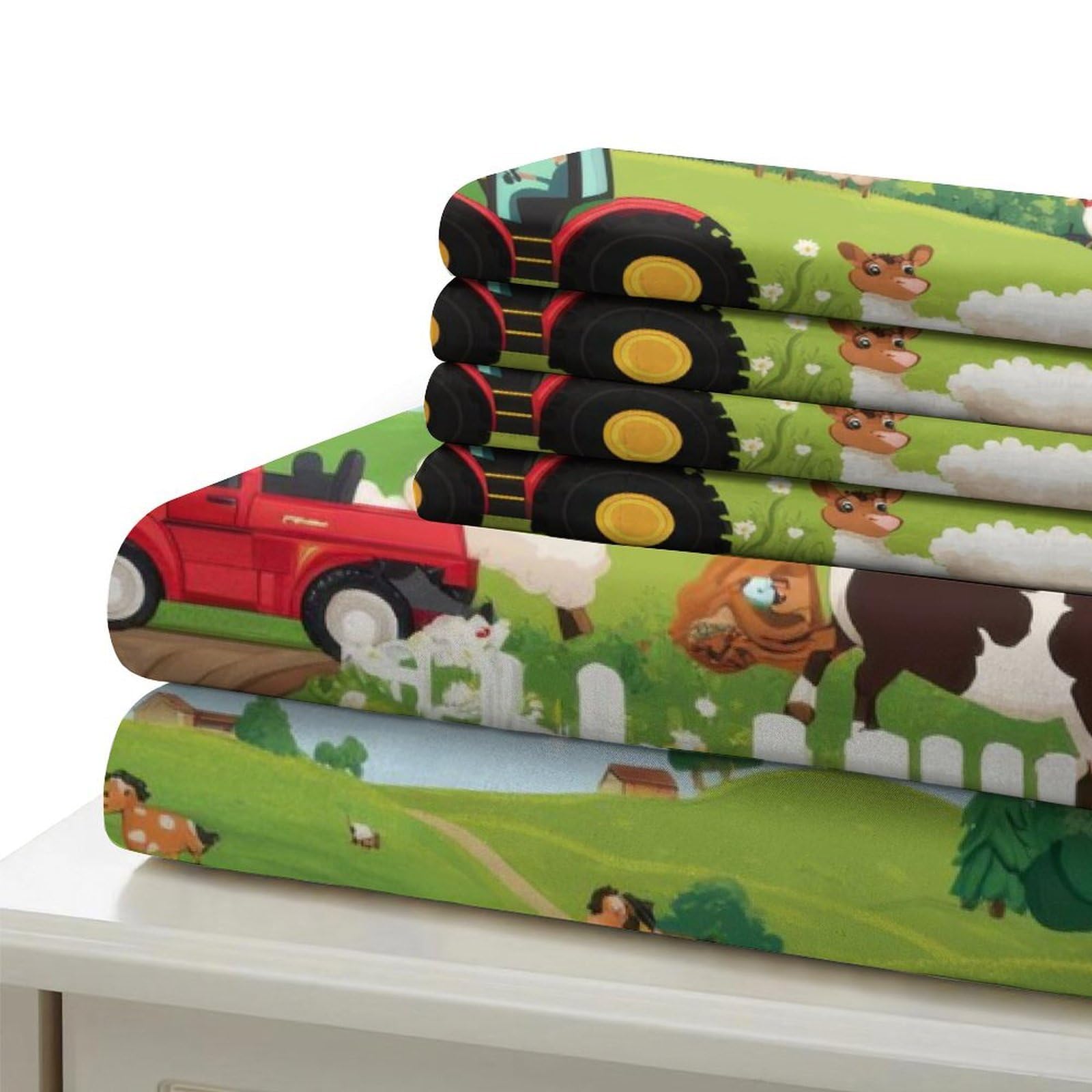 Bauernhof Tiere Traktor Bettwäsche Set Mikrofaser Kinder