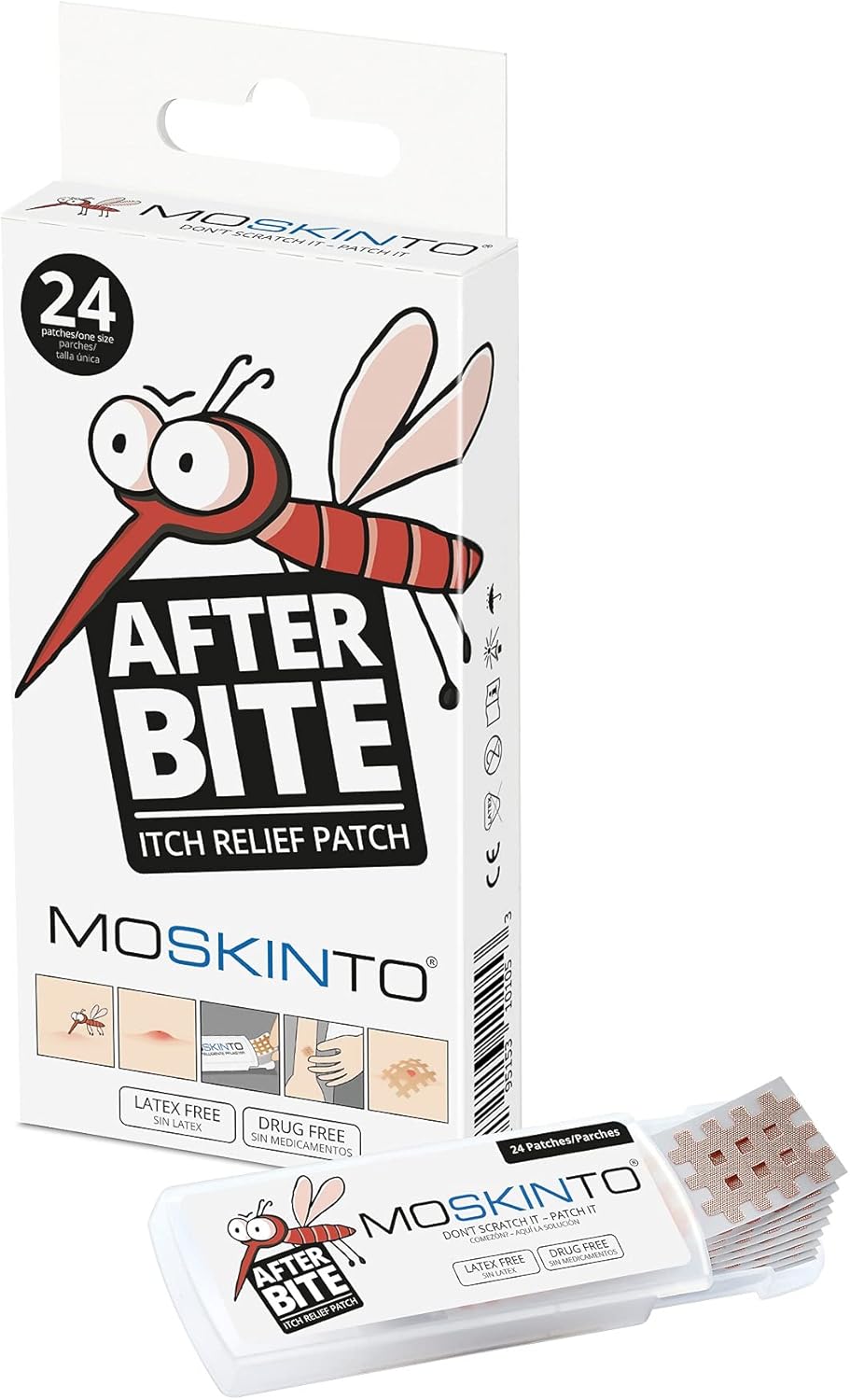 Moskinto: After-Bite Mosquito Itch Relief Patch, Instant Effect, Reduces Swelling, Insect Bite Relief (24 Count - Travel Pack) : Health & Household