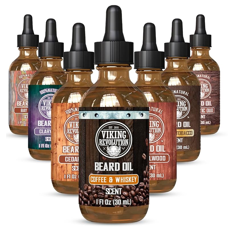 Óleo para Barba Viking Revolution Coffee and Whiskey, 30 mL