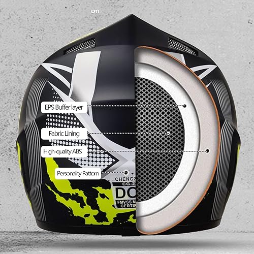Miniatura 5 de Cascos de motocross ATV Dirtbike Offroad de cara completa motocicleta aprobado por DOT modelo adulto unisex adulto ATV todoterreno montaña
