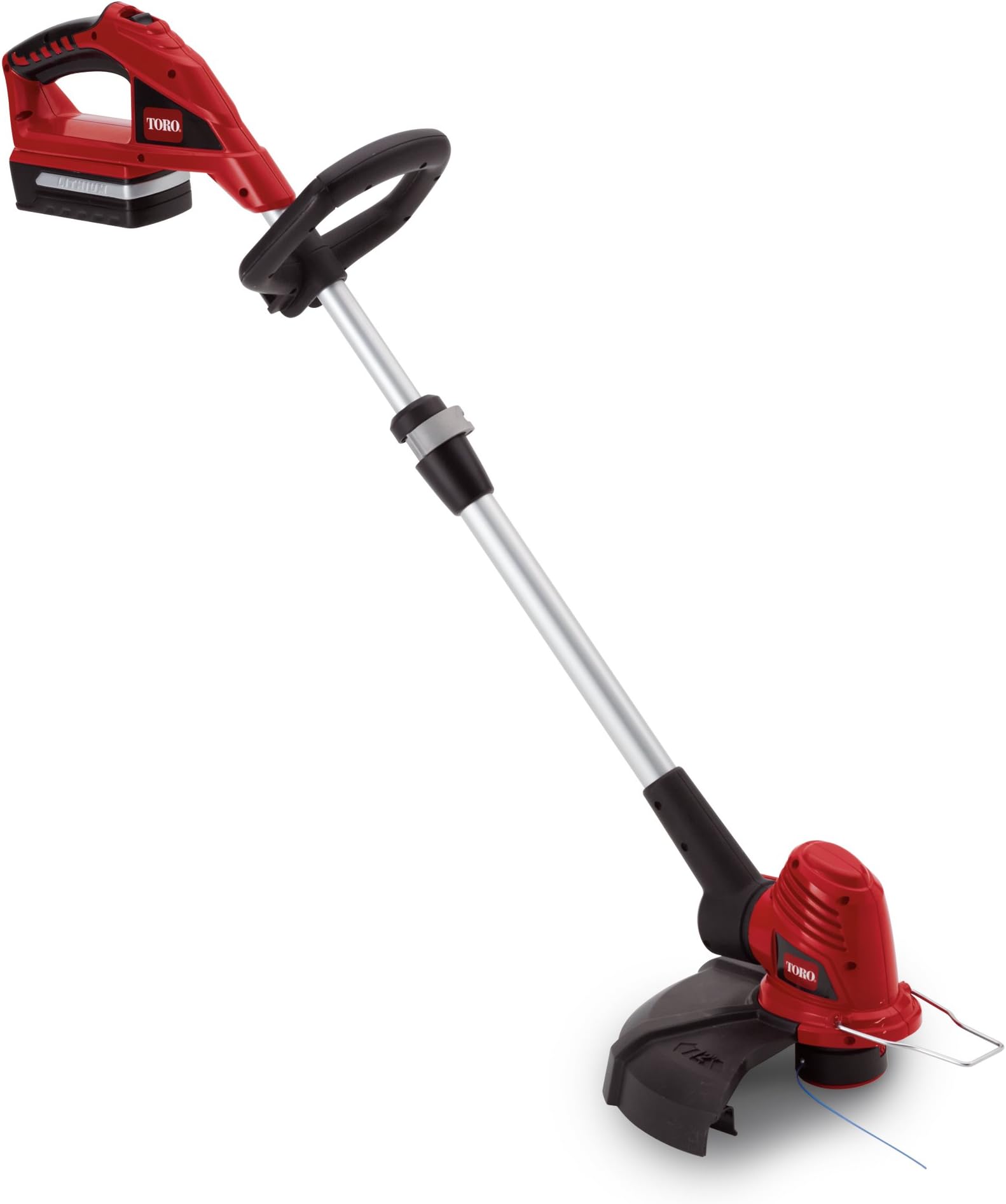 Toro 51484 Cordless 12-Inch 20-Volt Lithium-Ion Electric Trimmer/Edger,Red/Silver