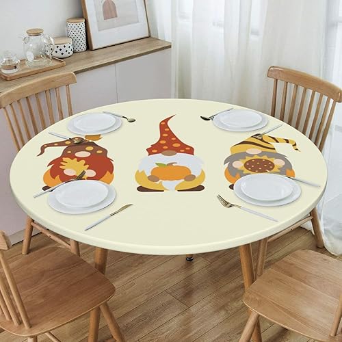 Vista 39 de Delerain Mantel redondo ajustable de hortensia azul, mantel redondo impermeable con borde elástico, lavable, para interiores y exteriores, se adapta