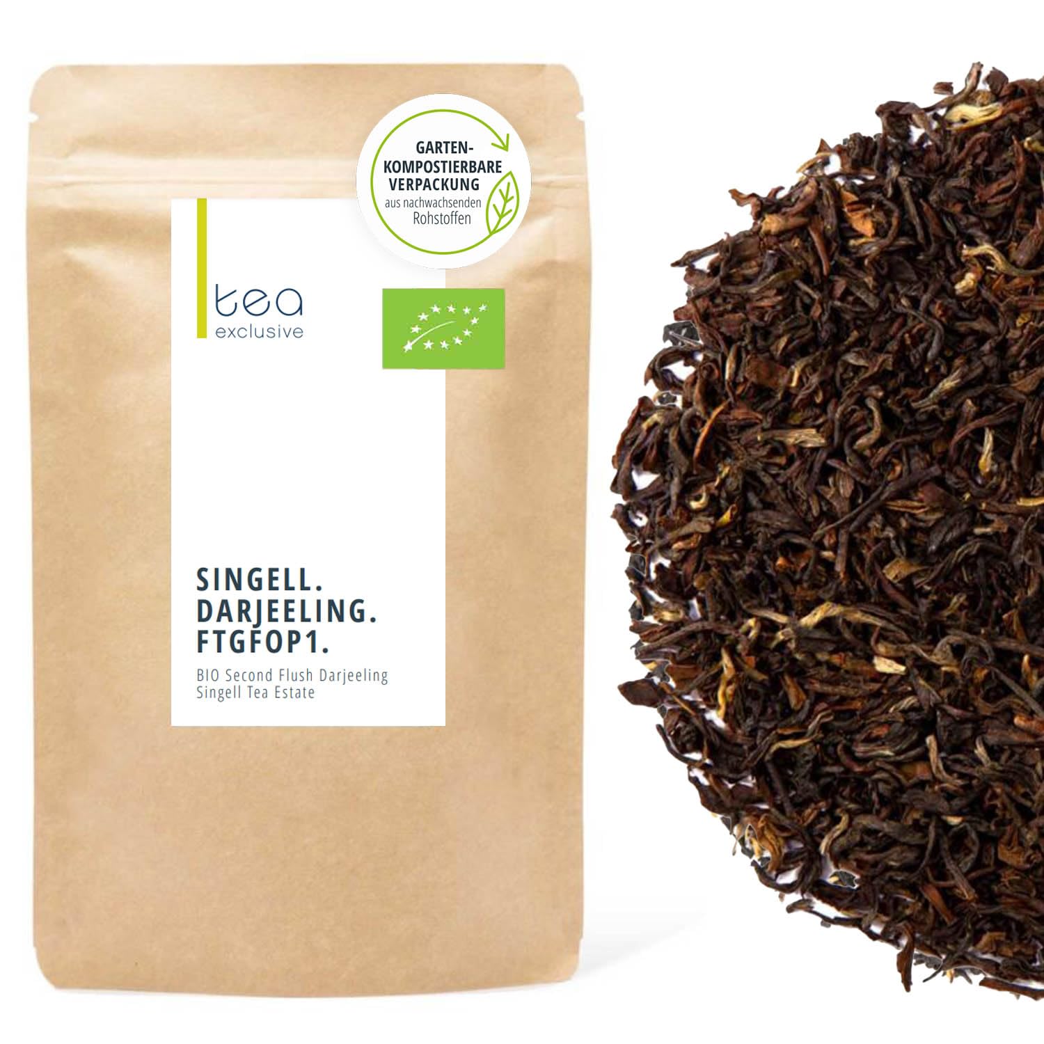 Singell Darjeeling FTGFOP1 | BIO Darjeeling Second Flush Schwarzer Tee | feine Muskatell Note | 400g Großpackung - tea exclusive