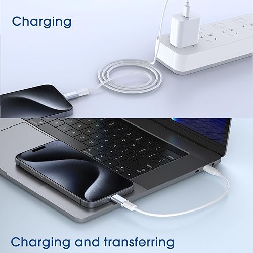 Miniatura 3 de TechMatte Adaptador Lightning a USB C y USB C a Lightning, carga compatible con iPhone 15PlusProPro Max141312iPadAirPodsMacBookSamsungGoogle, no