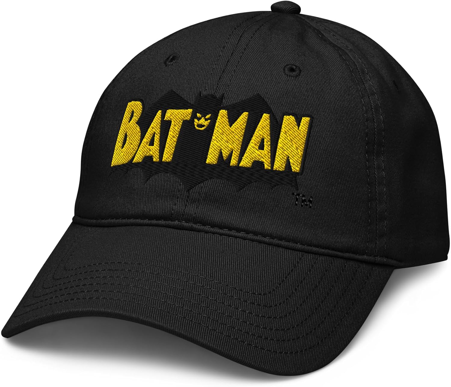 Batman Large Block Text Logo Adjustable Baseball Hat