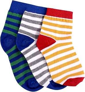 FOOTPRINTS Organic cotton Kids Socks - Pack of 3 Pairs - Stripes Price In India