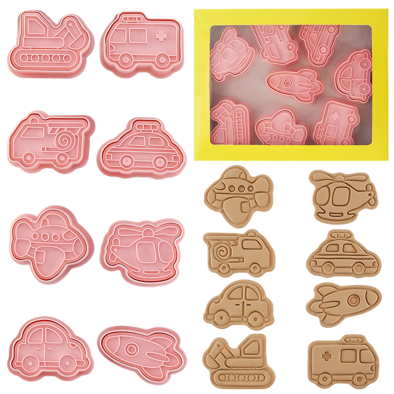 アンティーク　菓子型 クッキー　金型 モールド　トレー　キッチン　レトロ Amazon | 乗り物 クッキー型 8個セット 可愛い クッキー 型抜き