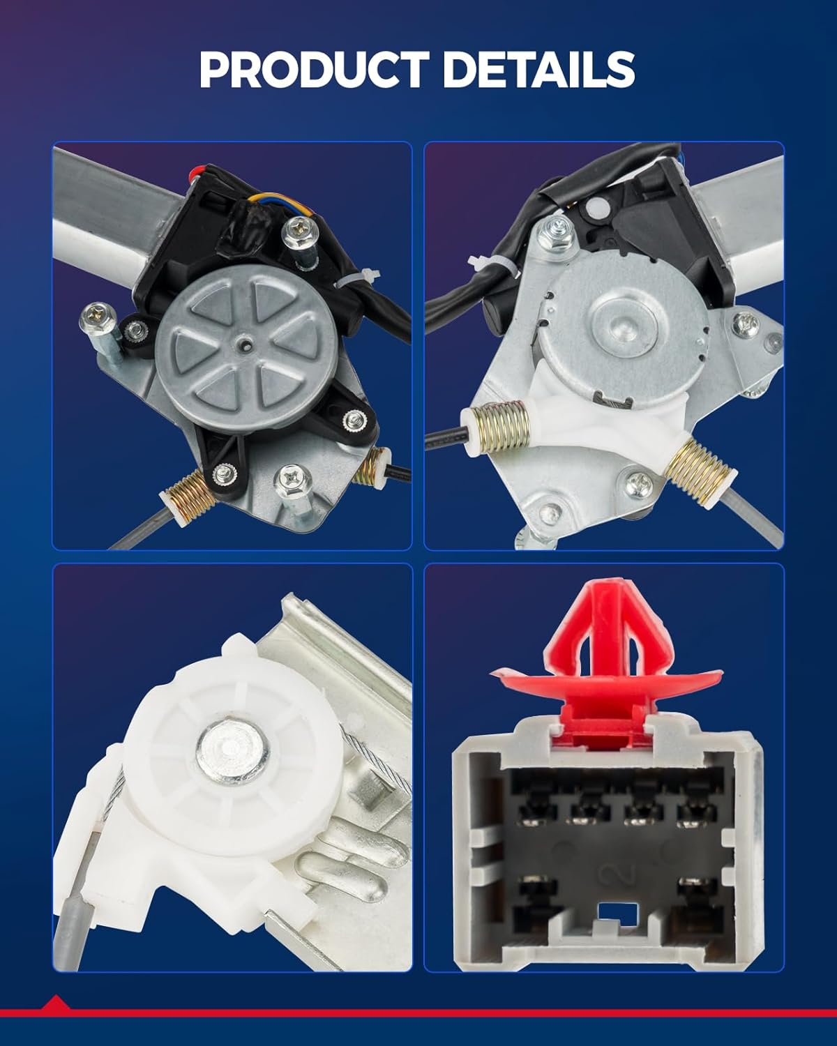 KAX 741-302 Power Window Regulator Assembly with Motor Front Left Driver Side Original Equipment Replacement Compatible with CR-V 2002 2003 2004 2005 2006