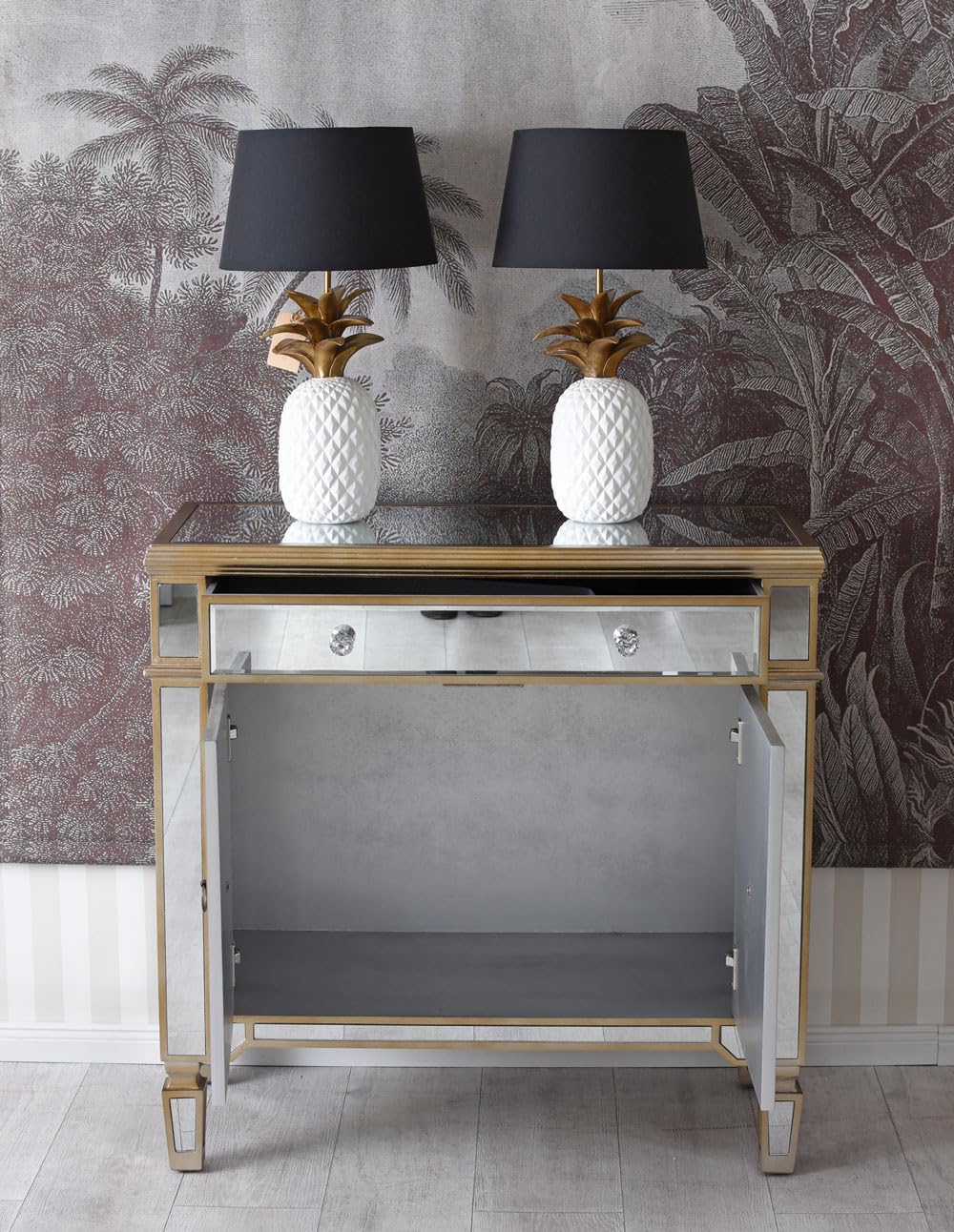 Mobile in vetro a specchio, credenza di lusso in vetro, vic560 Palazzo esclusivo