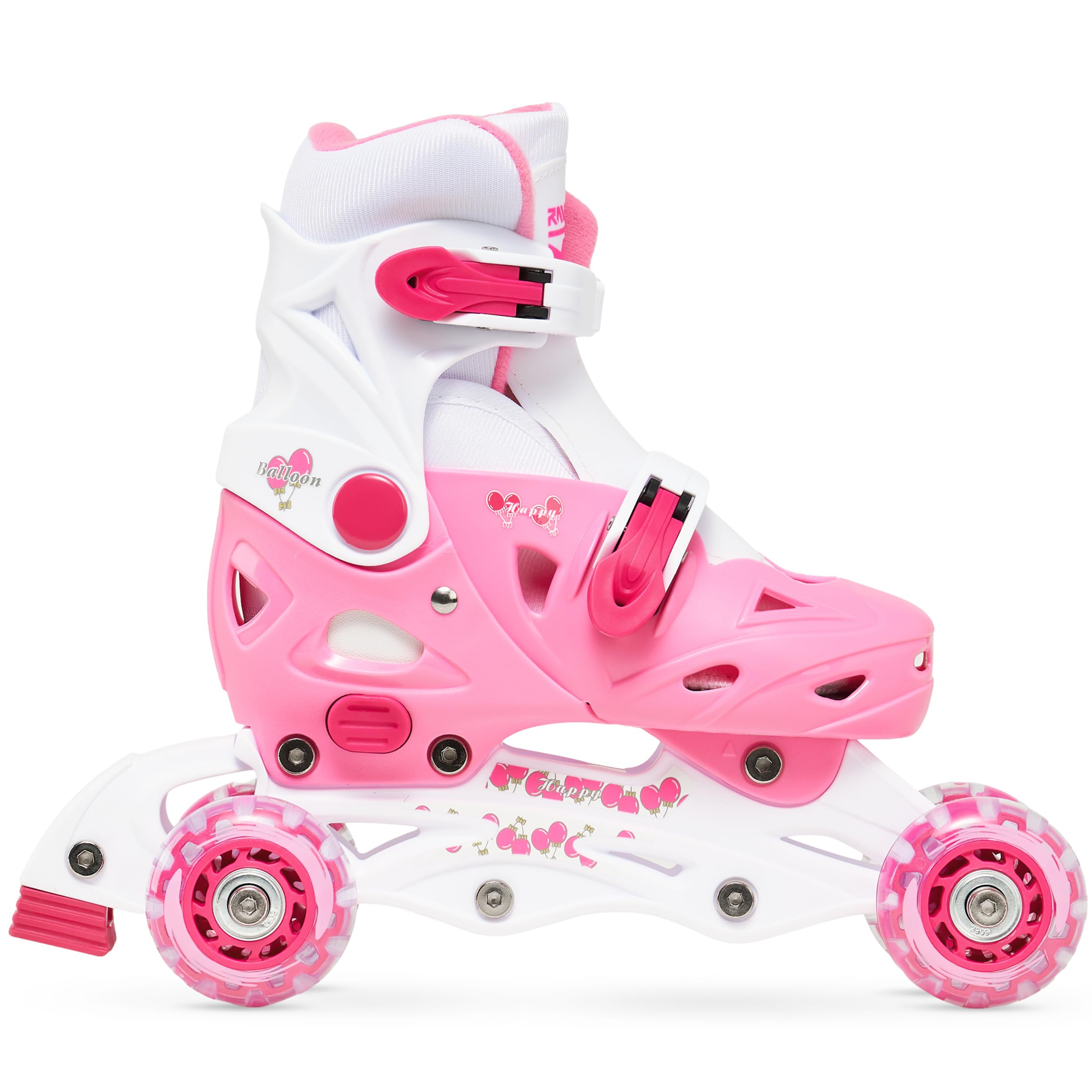 RAVEN 4in1 Inline Skates Triskates Rollschuhe Schlittschuhe Inliner für Kinder Mädchen Jungen verstellbar