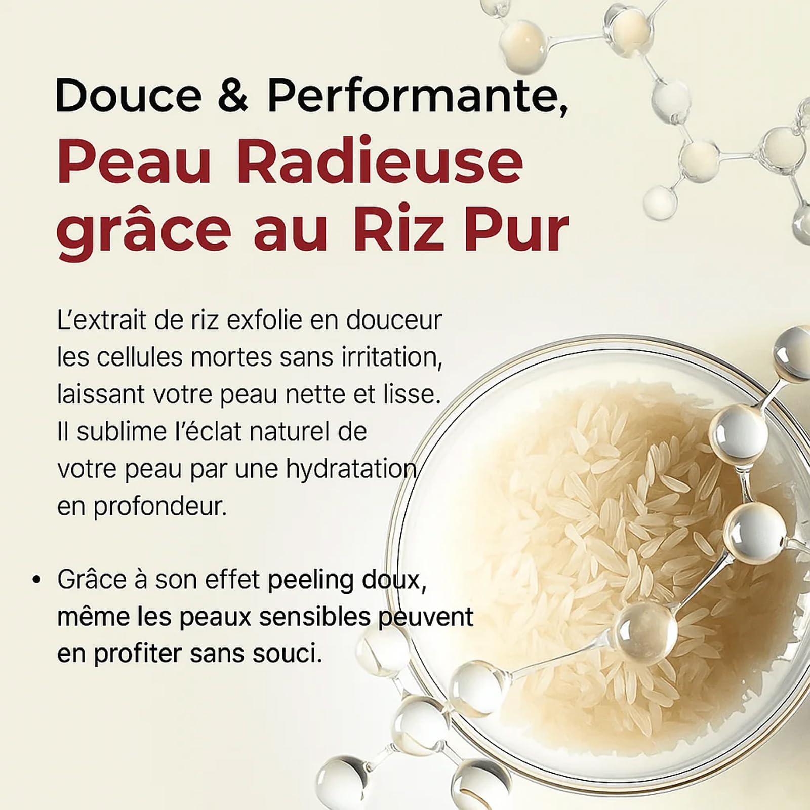 Lumeva Peel Shot Exfoliant Visage Coréen - Sérum Exfoliant Riz Noir & Blanc, Nettoyage Profond des Pores et Points Noirs, Texture Douce, Éclat Immédiat - 80 ml, 2 flacons